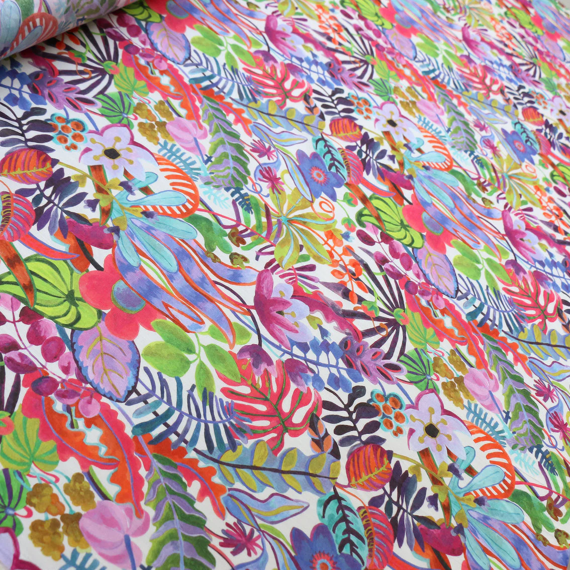 Jungle Trip White - Liberty Fabrics - Chloe Cotton Chiffon - Image 4