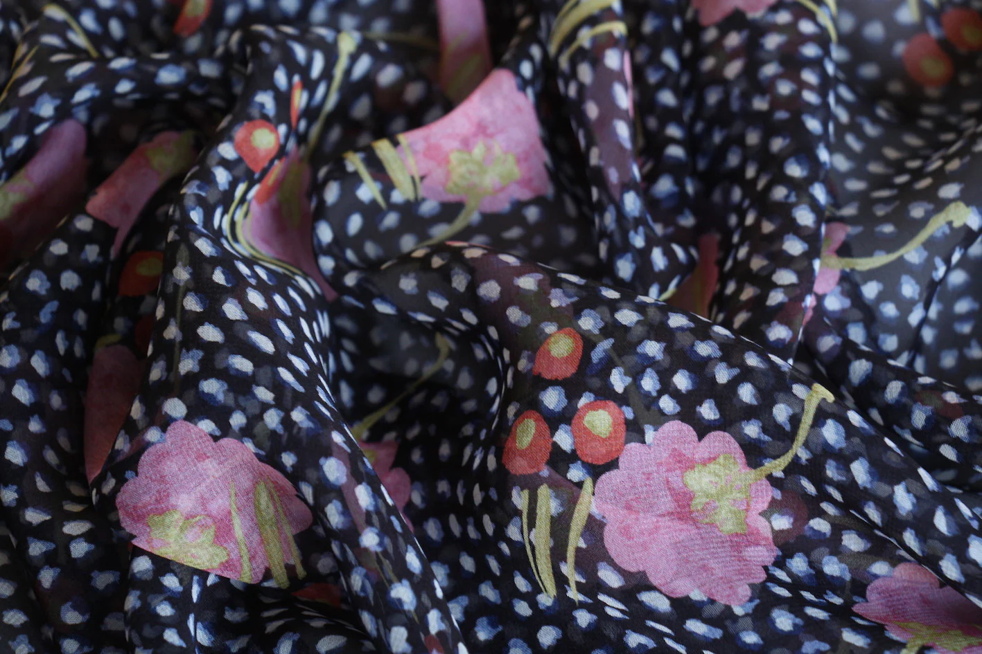 Juniper Georgette Pink - Liberty Silk Georgette - Image 3