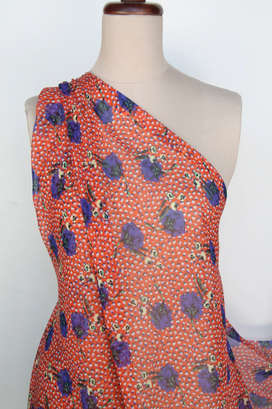 Juniper Georgette Red - Liberty Silk Georgette - Image 5