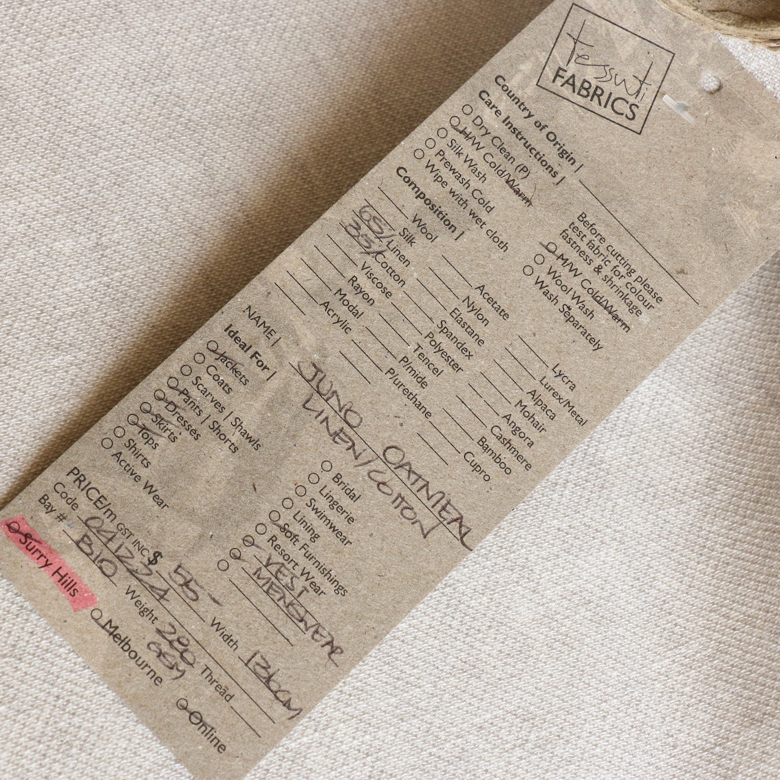 Juno Oatmeal Linen/Cotton - Image 3