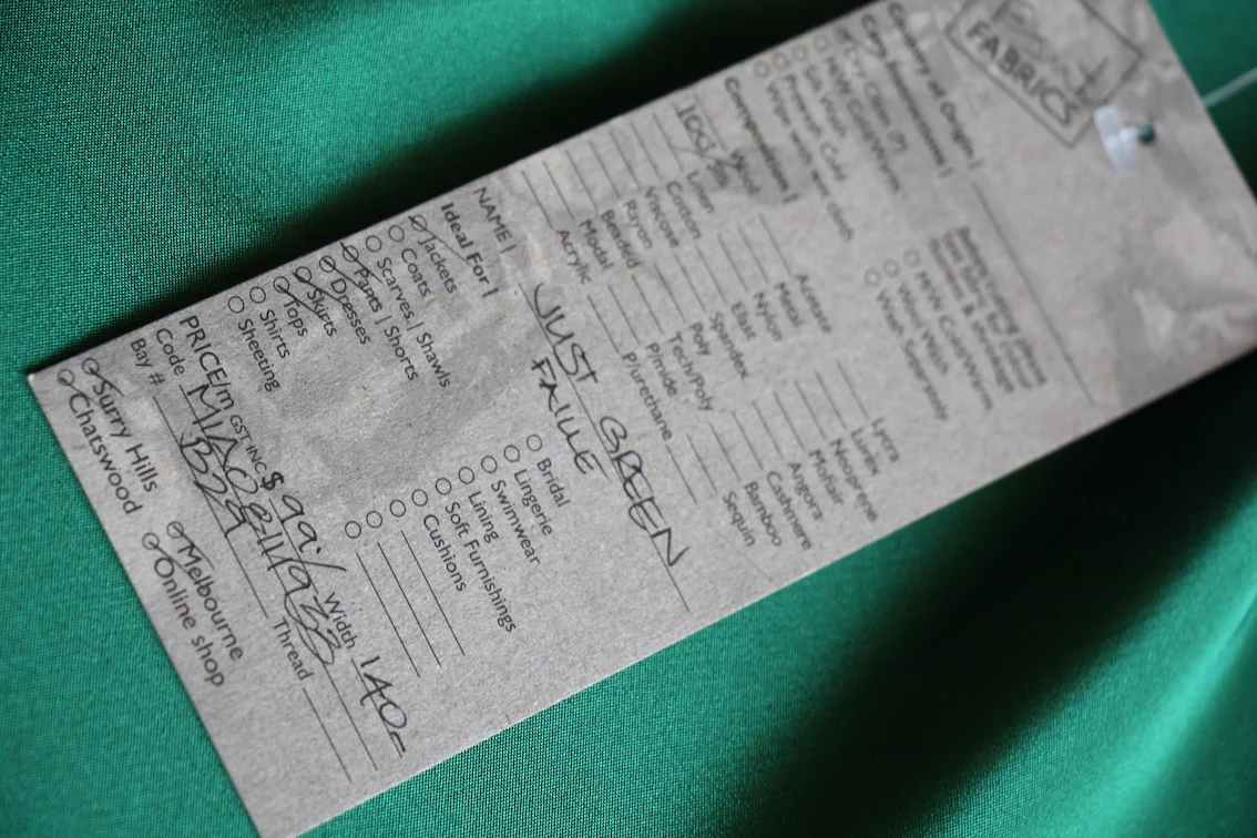 Just Green Silk Faille - Image 3