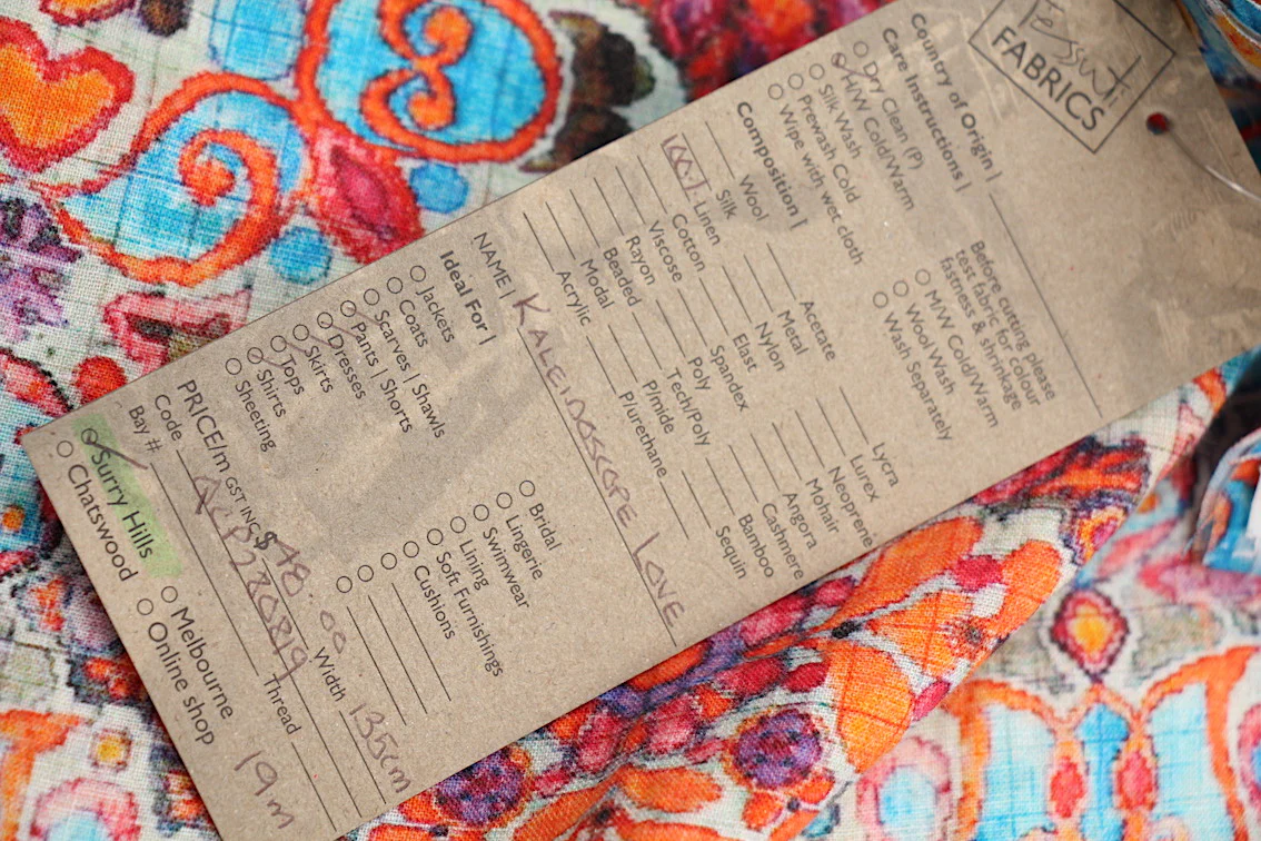 Kaleidescope Love Washed Printed Linen - Image 5