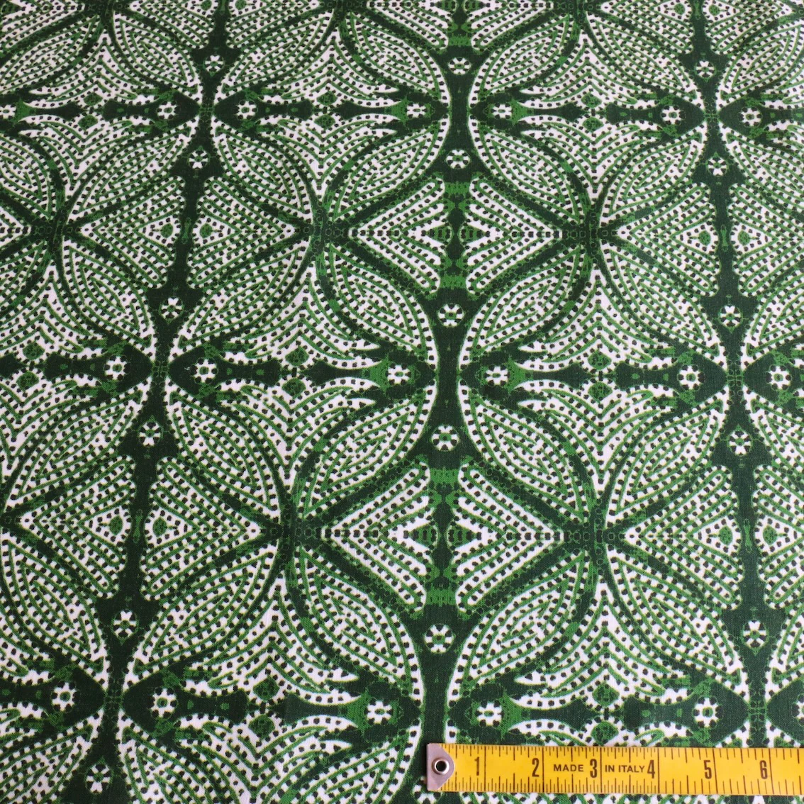 Kaleidoscope Green Printed Linen - Image 3