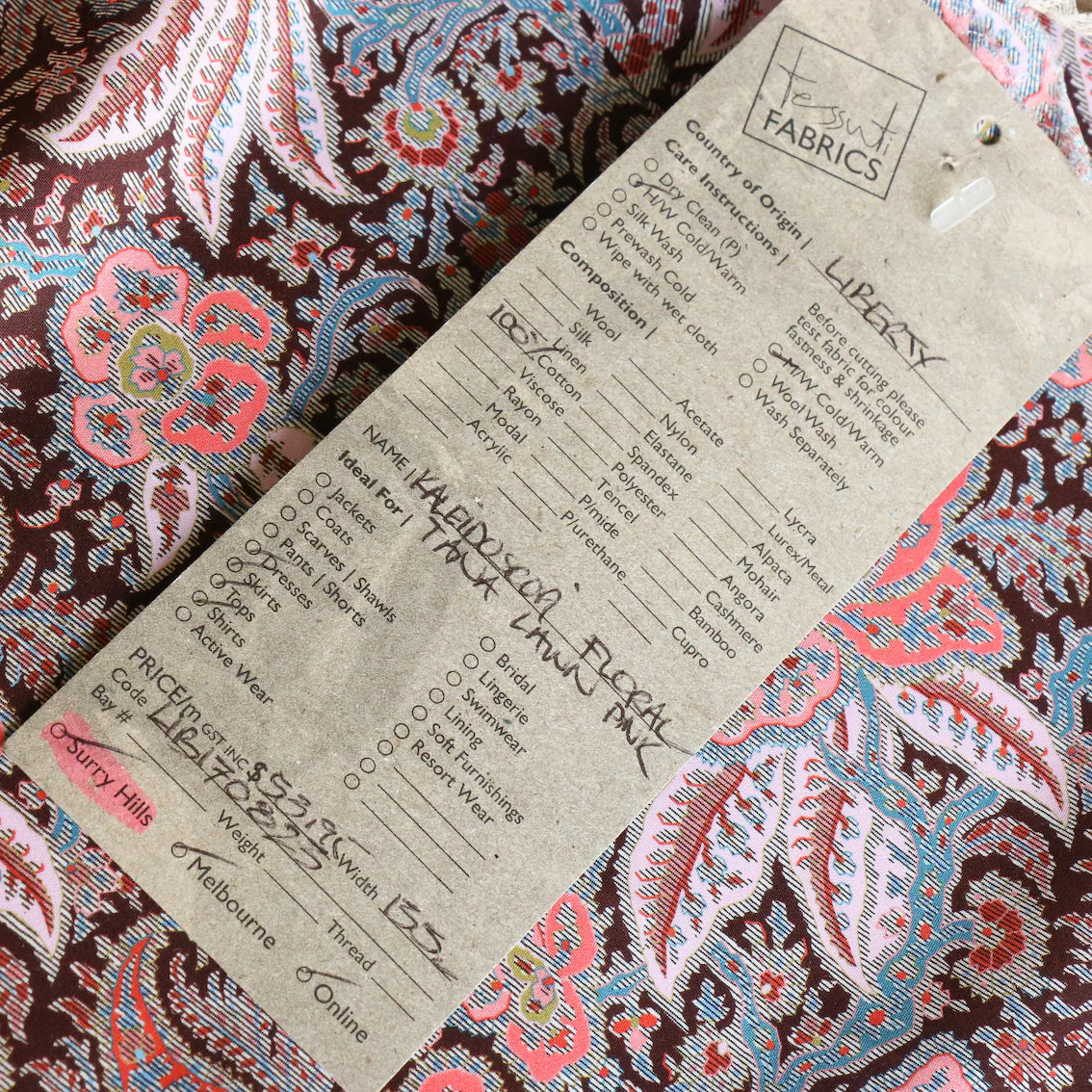 Kaleidoscopic Paisley Pink - Liberty Tana Lawn™ - Image 5