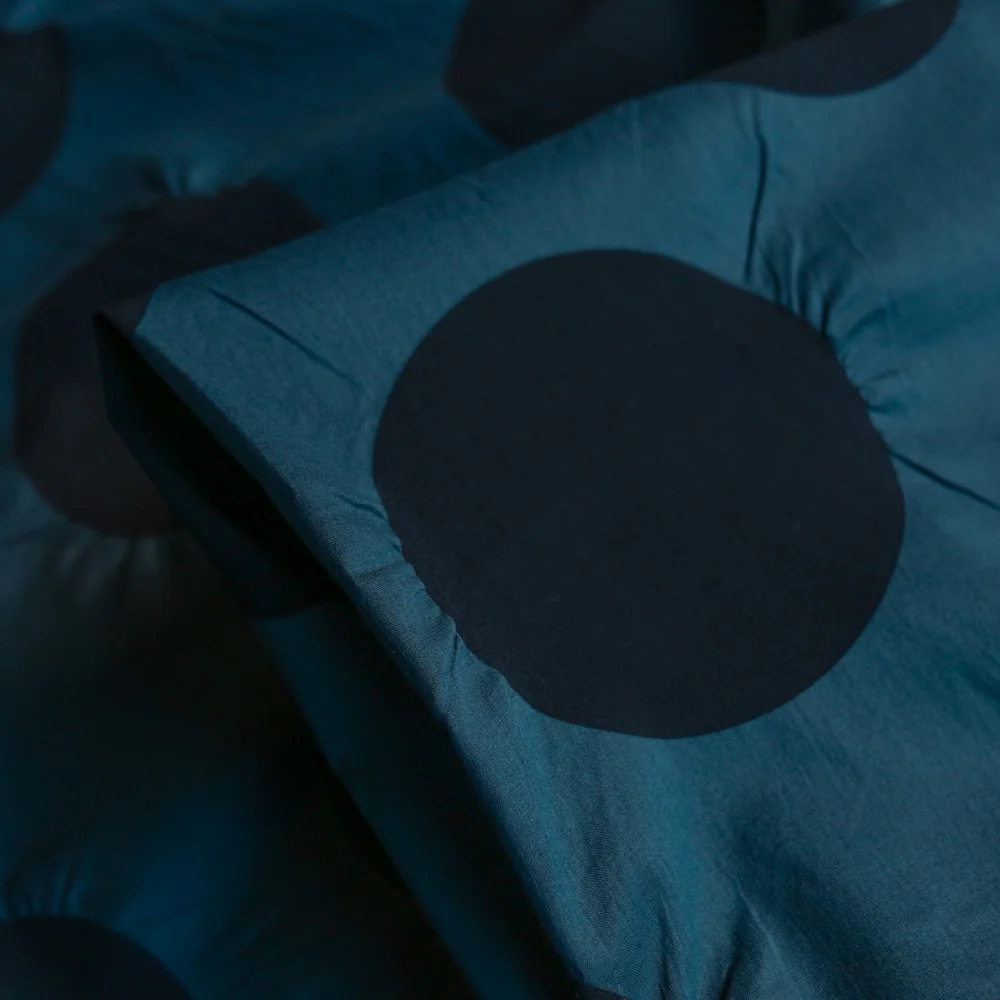 Kana Navy Spot Ripple Cotton Lawn