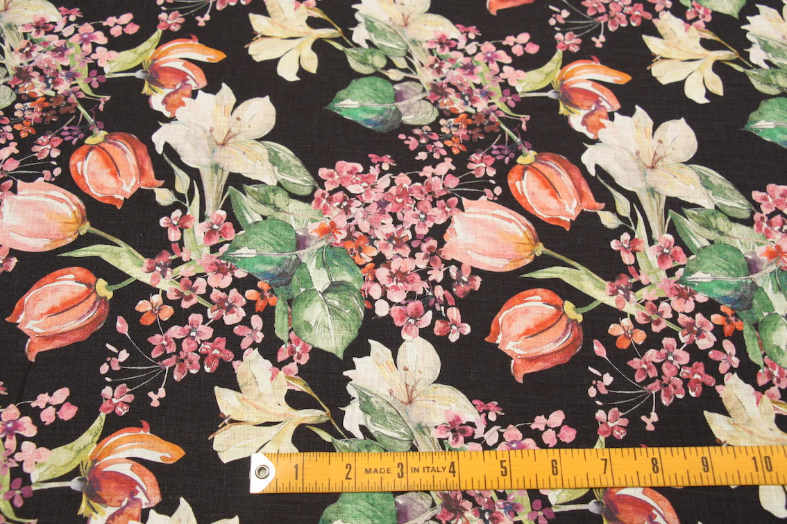 Katie's Garden Printed Linen - Image 3