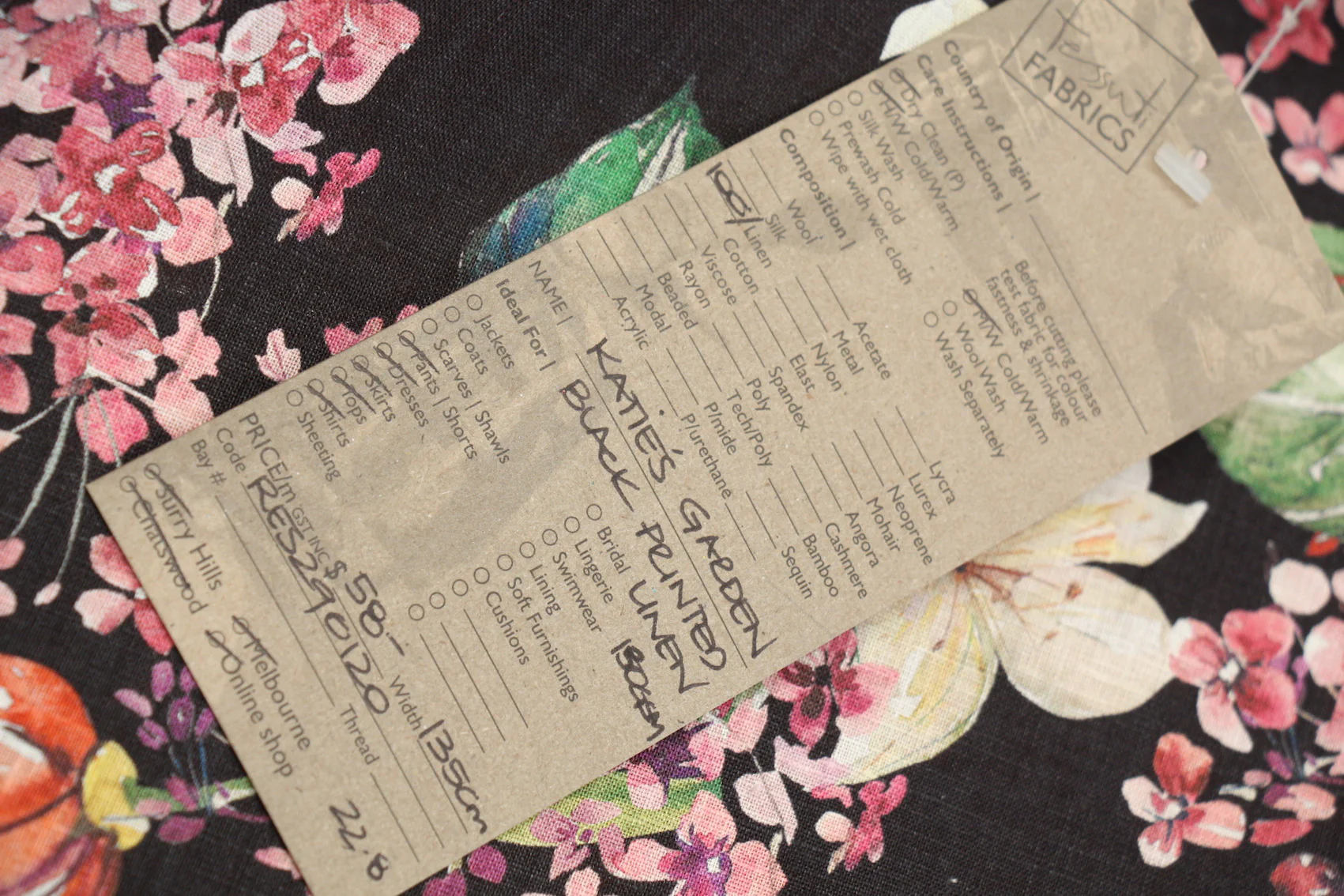 Katie's Garden Printed Linen - Image 4
