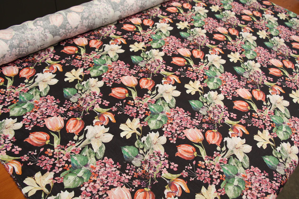 Katie's Garden Printed Linen - Image 5