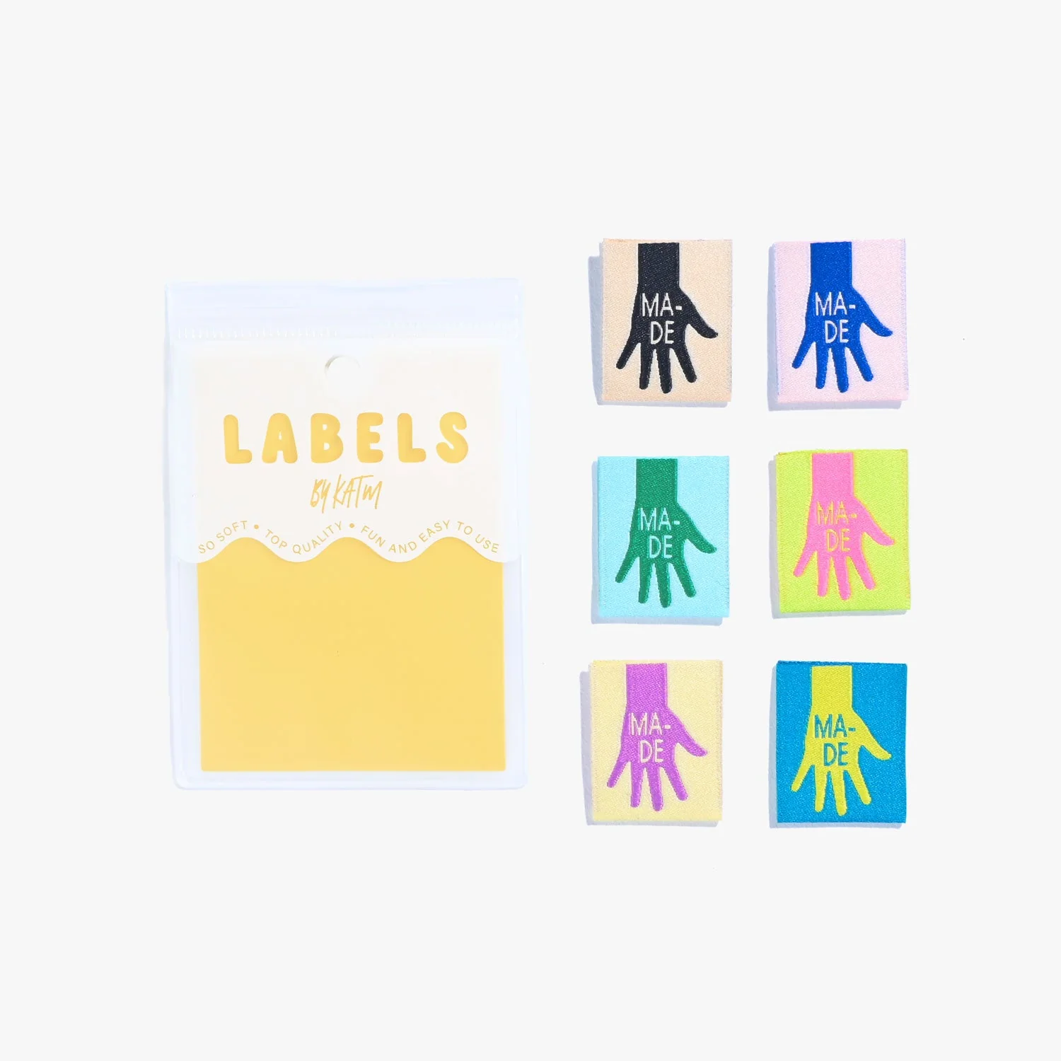 KATM "Made" Labels - Mixed 6 Sew-In Woven Labels - Image 2
