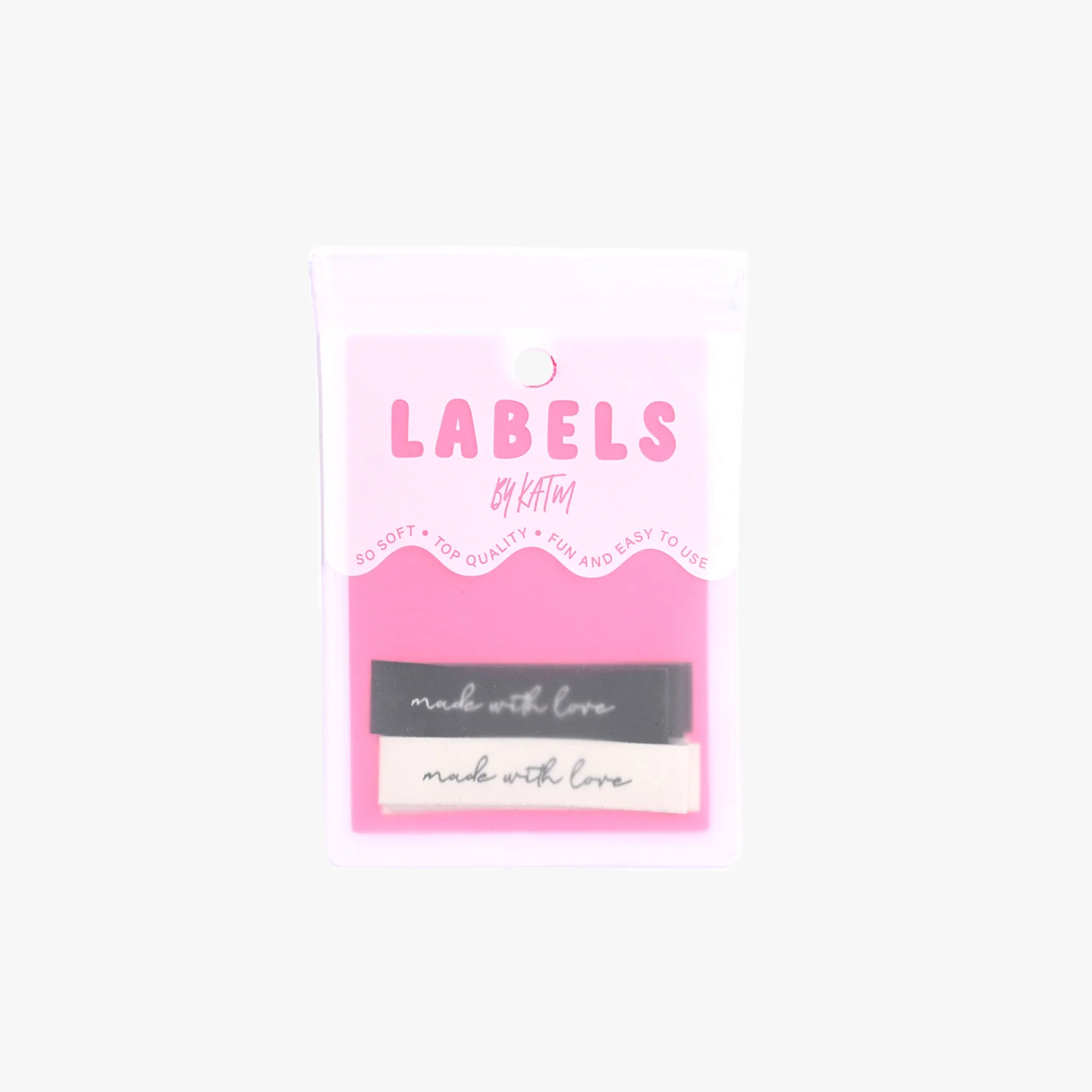 KATM "MADE WITH LOVE" Labels - Mixed 6 Woven Labels