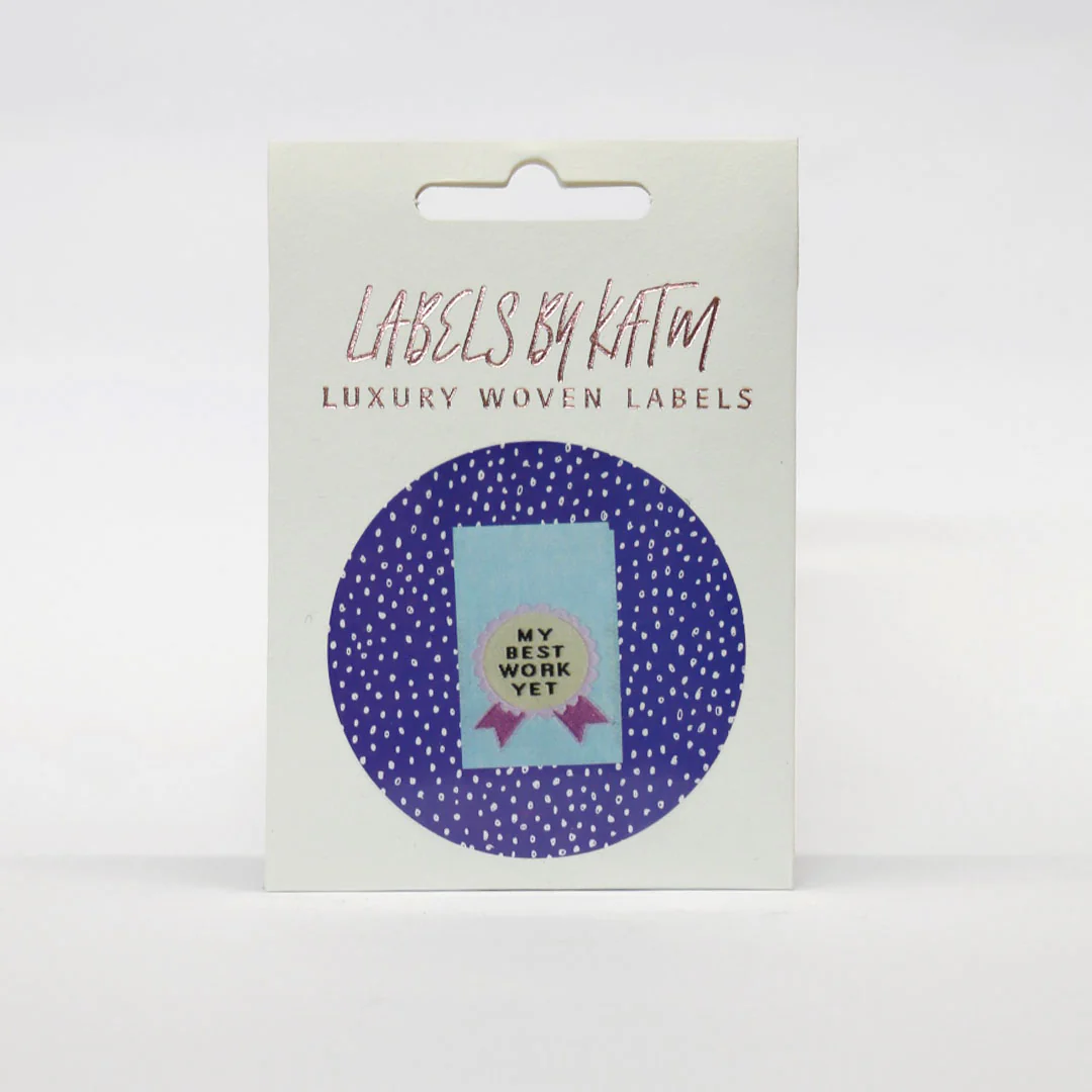 KATM Woven Labels - "Best Work Yet" - Woven Sewing Labels 10 Pack - Image 2