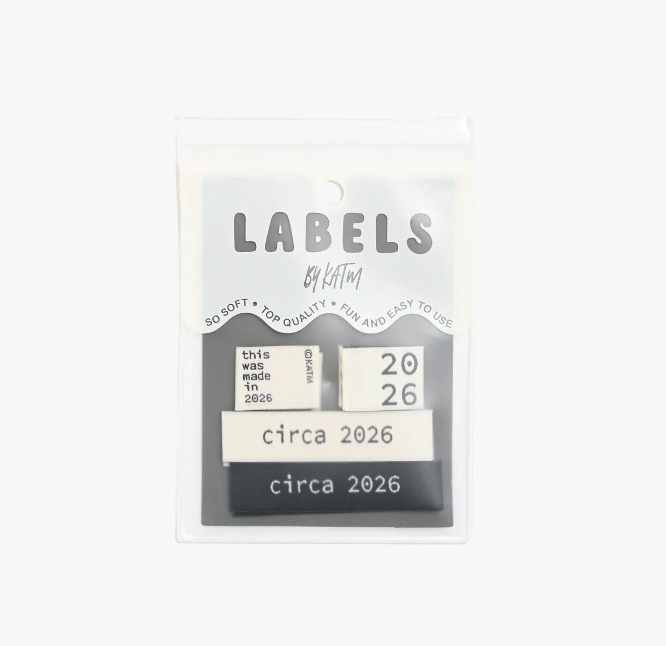 KATM Woven Labels - "Circa 2026" - Woven Sewing Labels 6 Pack - Image 2