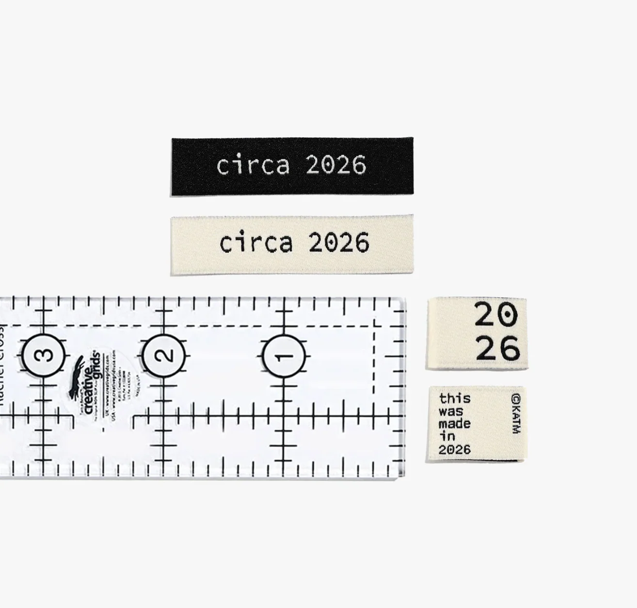 KATM Woven Labels - "Circa 2026" - Woven Sewing Labels 6 Pack - Image 4