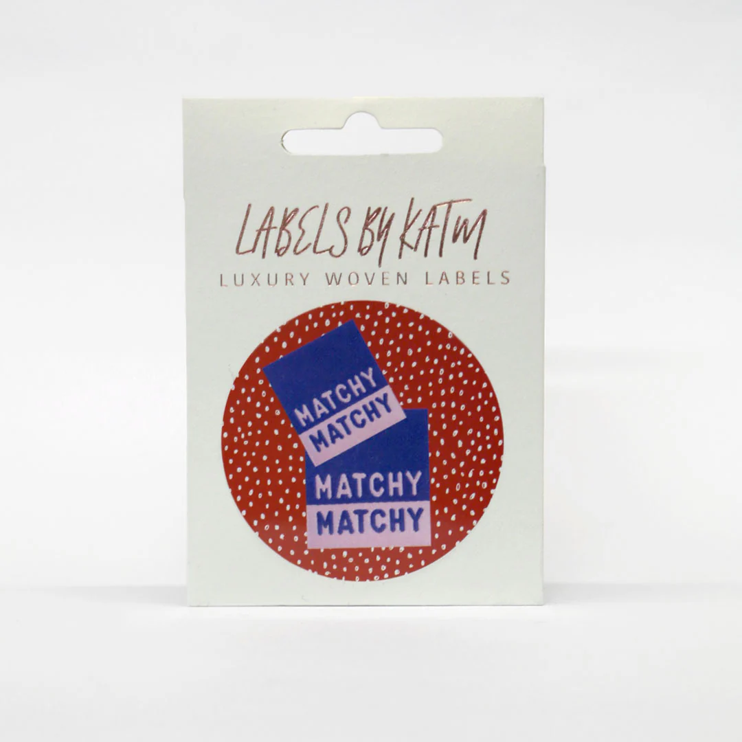KATM Woven Labels - "Matchy Matchy" - Woven Sewing Labels 10 Pack - Image 2