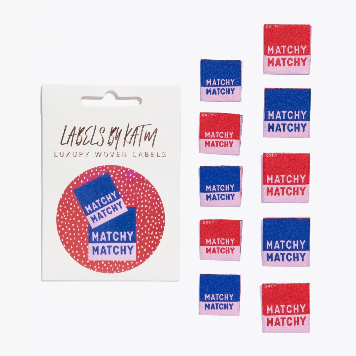 KATM Woven Labels - "Matchy Matchy" - Woven Sewing Labels 10 Pack - Image 3