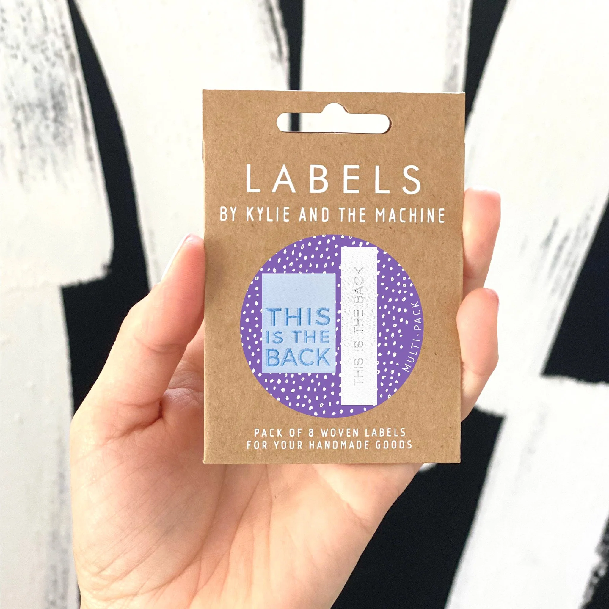 KATM Woven Labels - NEW "THIS IS THE BACK" (Dual Pack) -  woven sewing labels 8 Pack - Image 3