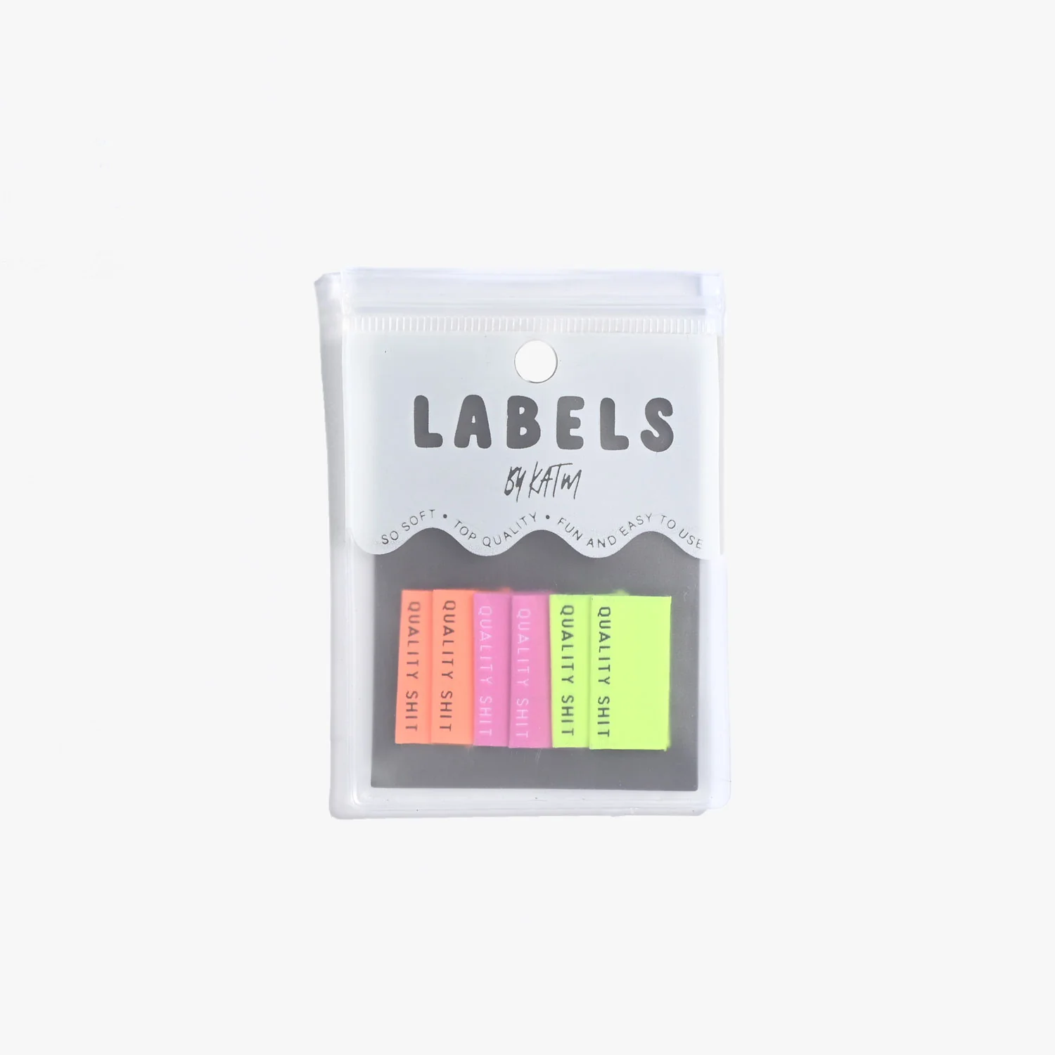 KATM Woven Side Seam Labels - "Quality Shit" - woven sewing labels 6 Pack - Image 4