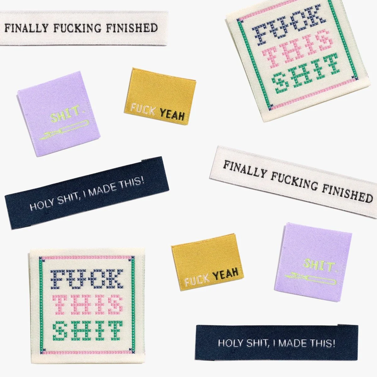KATM Woven Labels - "Sweary Sewist 2.0" - assorted woven sewing labels 10 Pack - Image 3