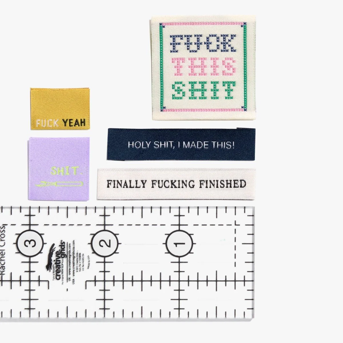 KATM Woven Labels - "Sweary Sewist 2.0" - assorted woven sewing labels 10 Pack - Image 4