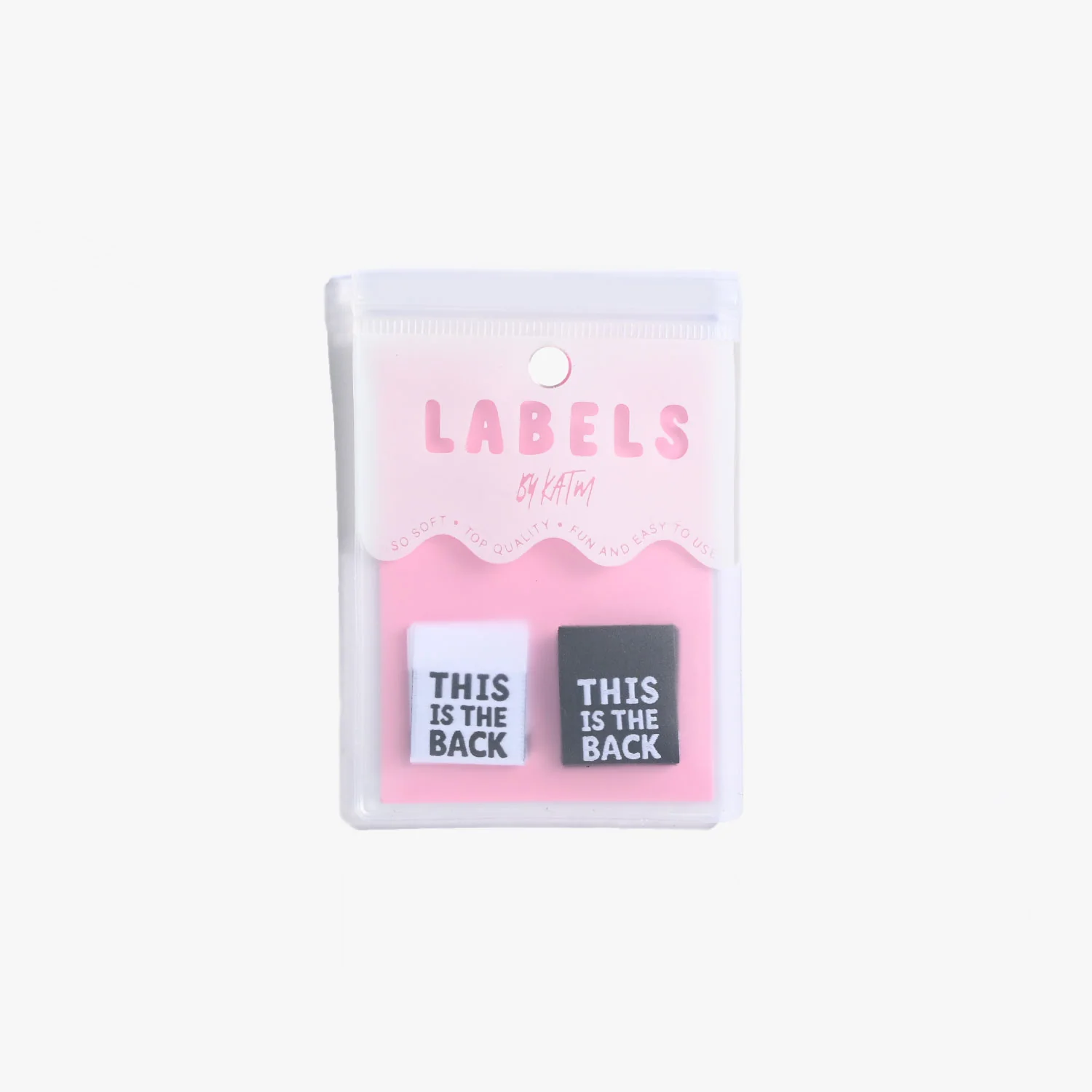 KATM Woven Labels - "THIS IS THE BACK" - woven sewing labels 6 Pack - Image 4