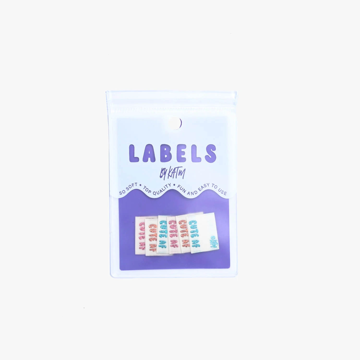 KATM Woven Side Labels - "CUTE AF" - woven sewing labels 6 Pack - Image 3