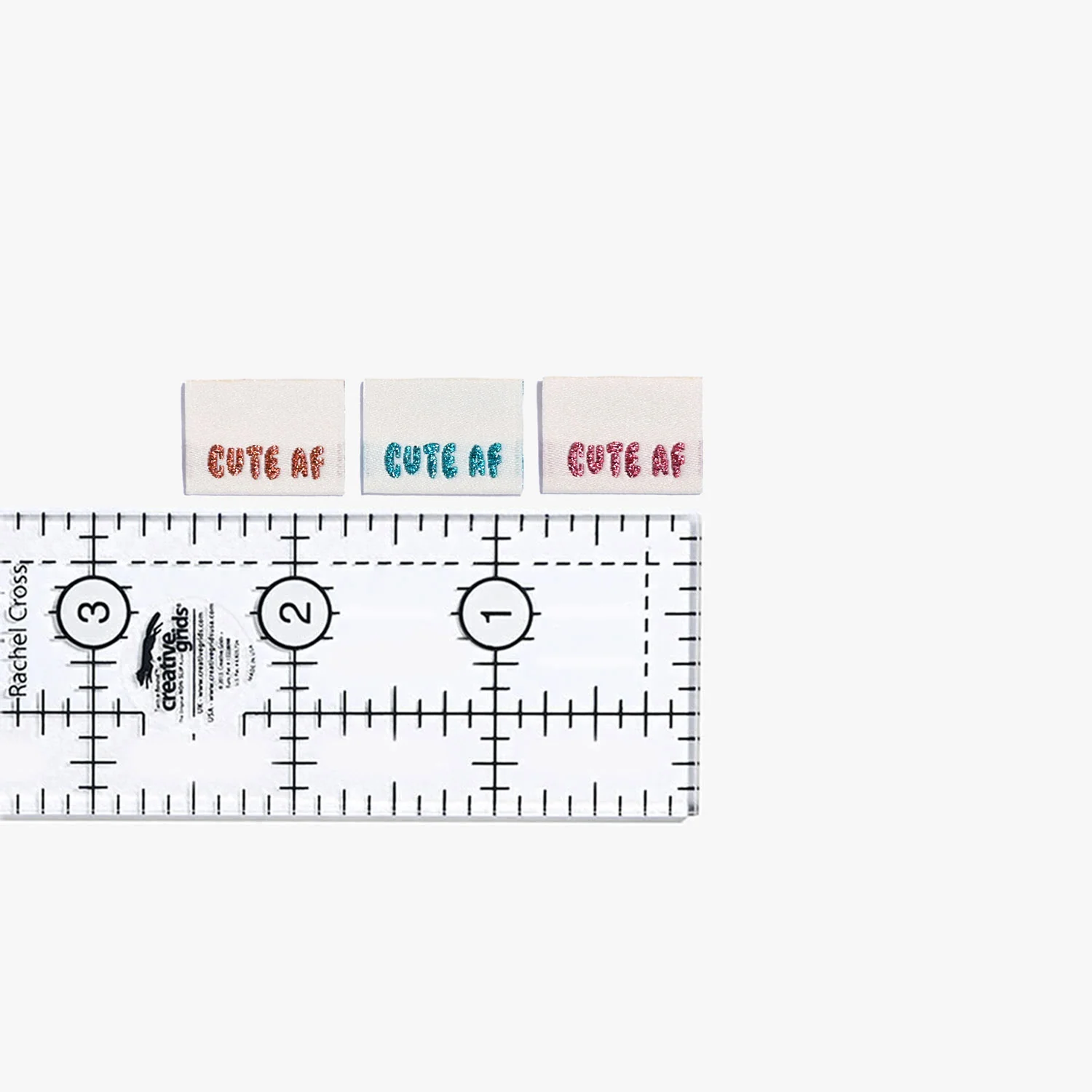 KATM Woven Side Labels - "CUTE AF" - woven sewing labels 6 Pack - Image 4
