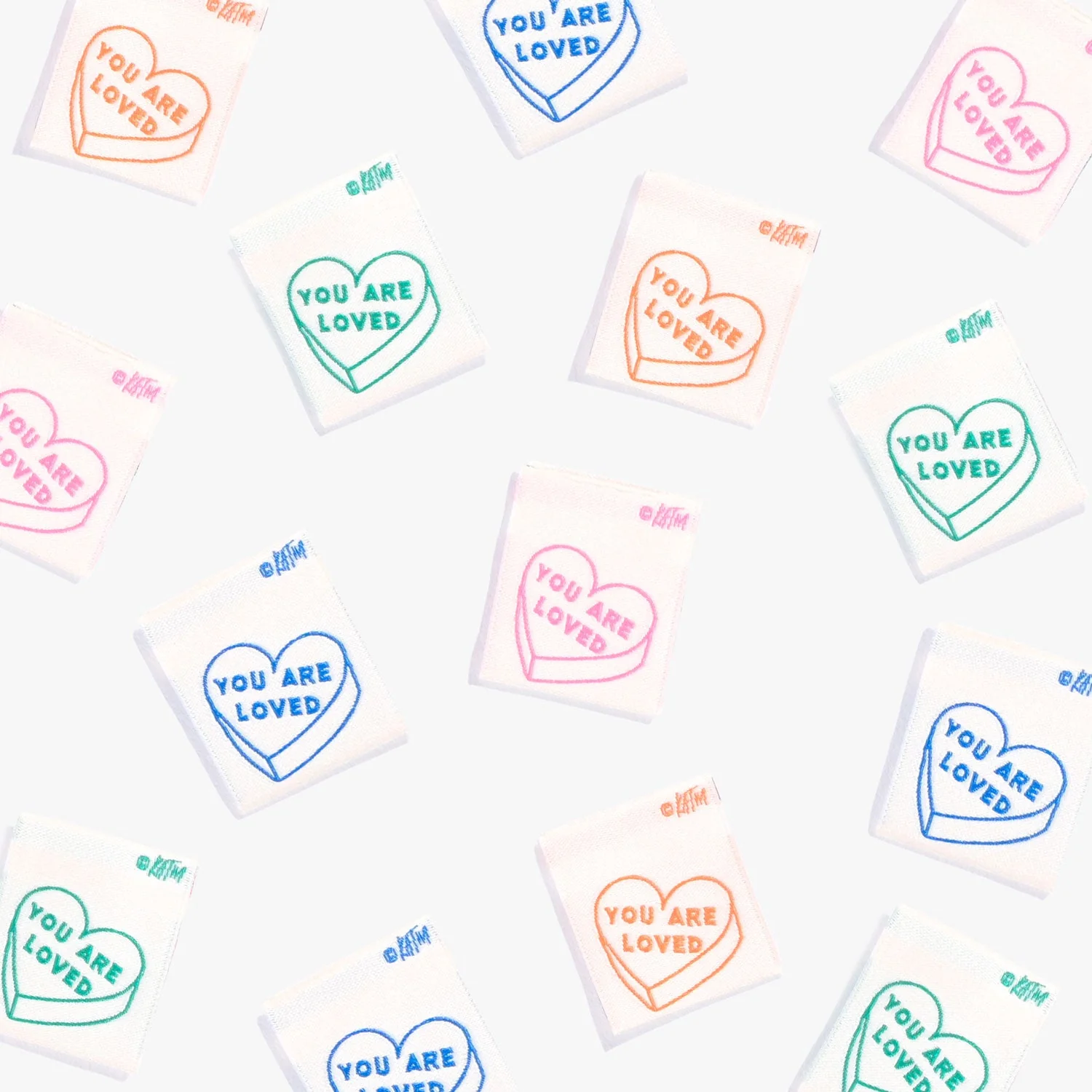 KATM "You Are Loved" Labels - Mixed 6 Sew-In Woven Labels - Image 2