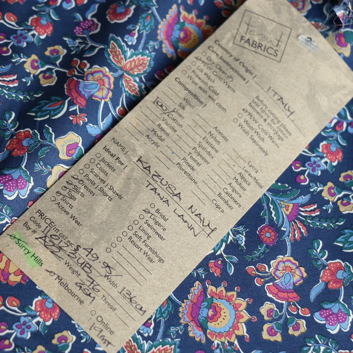 Kazusa Navy Liberty Tana Lawn⢠- Image 4