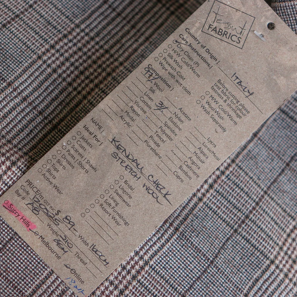 Kendall Check Stretch Wool - Image 4