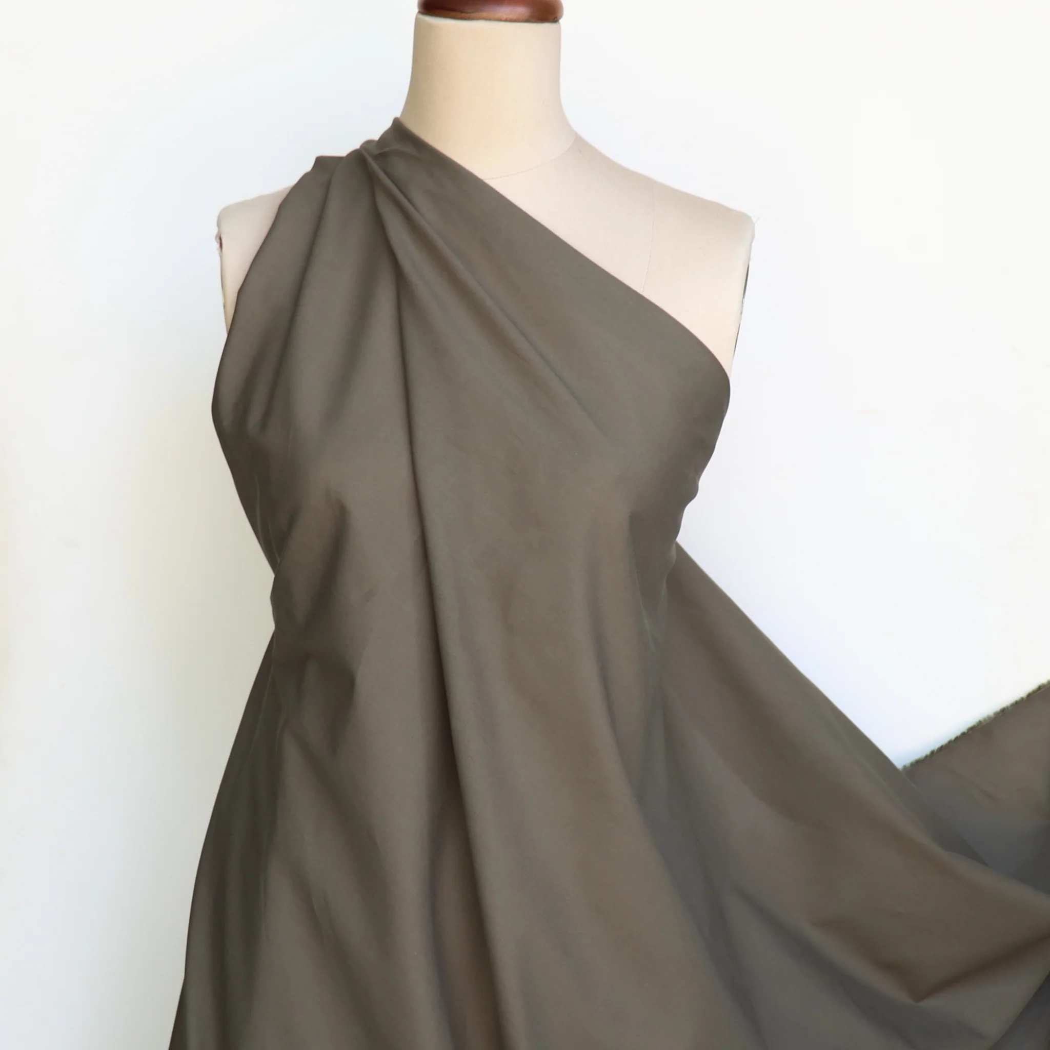 Khaki Cotton Lawn/Voile - Image 4