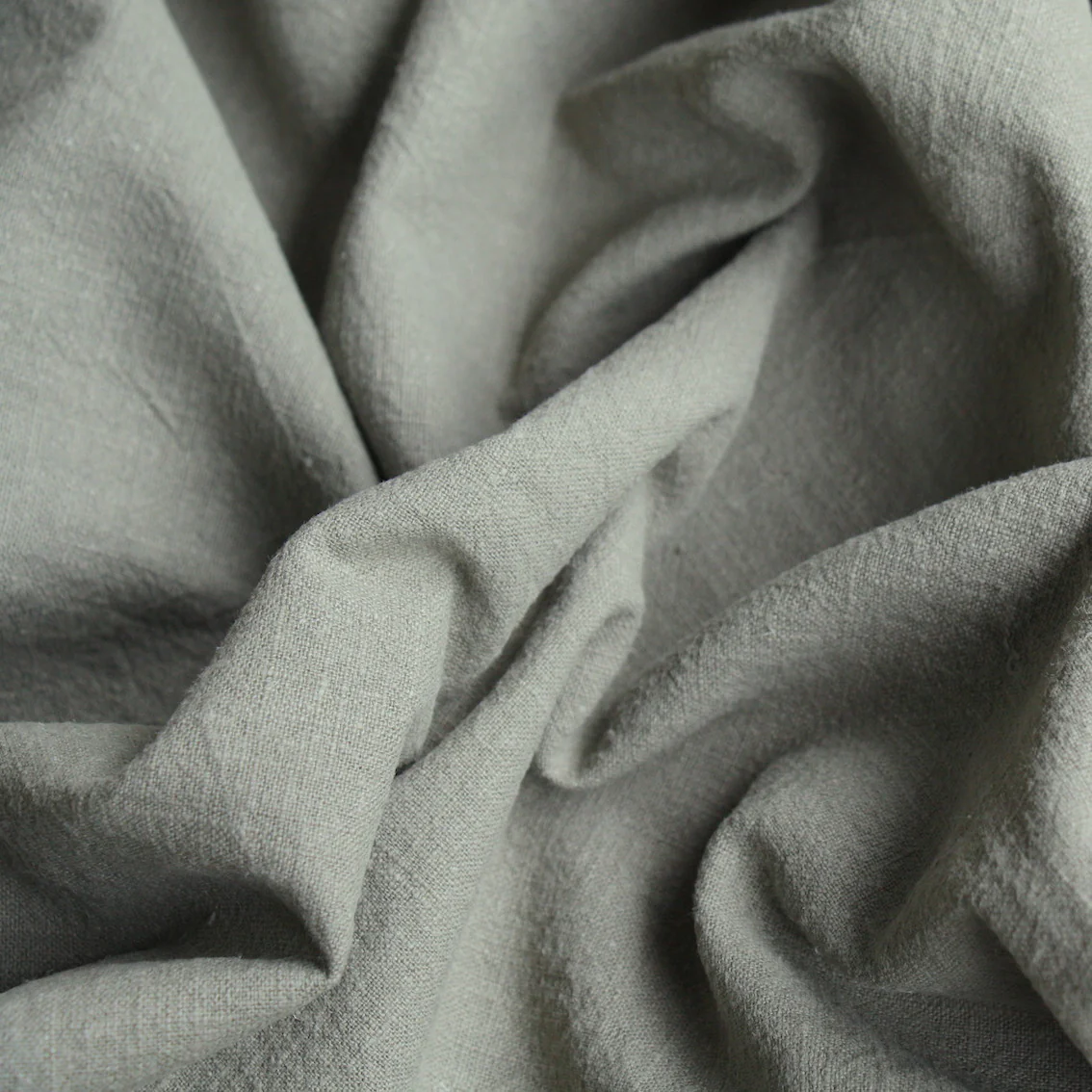 Khaki Pebble Wash Linen - Image 2