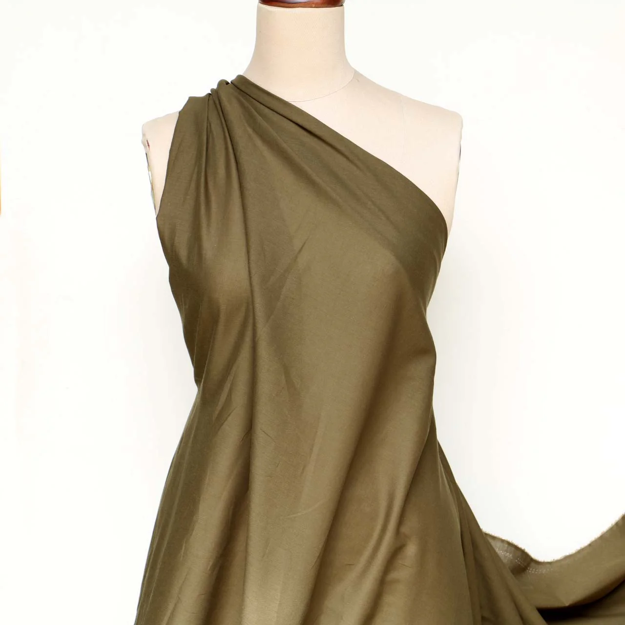 Khaki Cotton Voile - Image 4