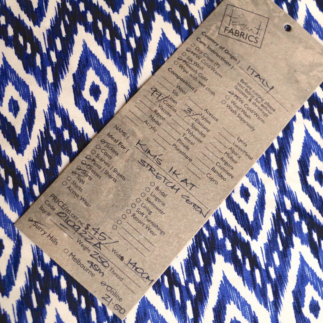 Kim's Ikat Stretch Cotton - Image 3