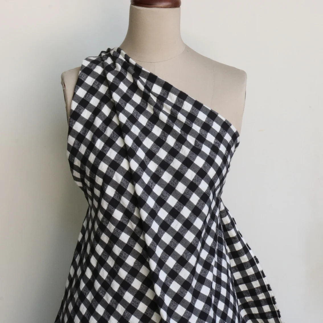 Kiyo Black/Winter White Brushed Cotton Flannel - Image 5