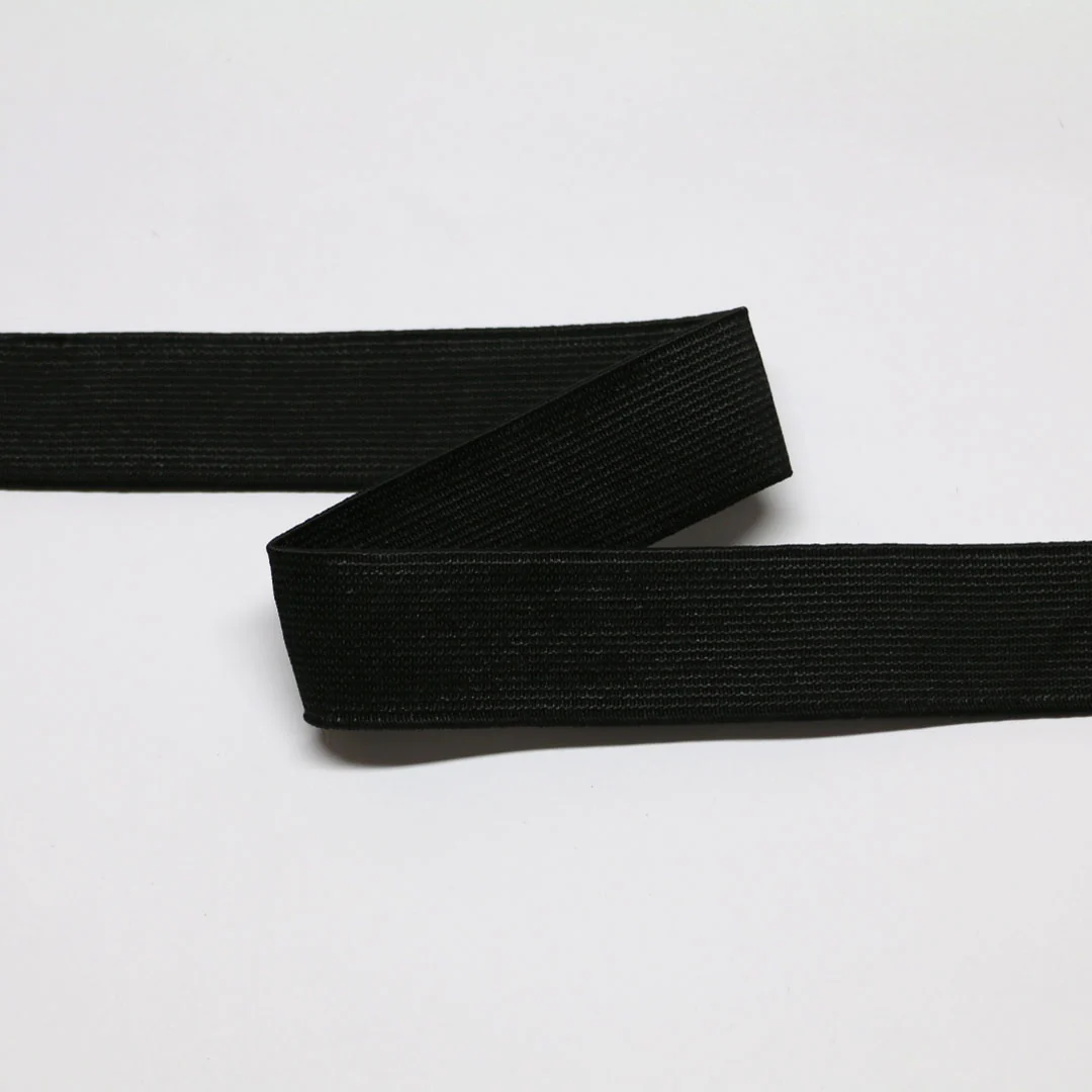 *Knitted Non-Roll Elastic (25mm) - Black