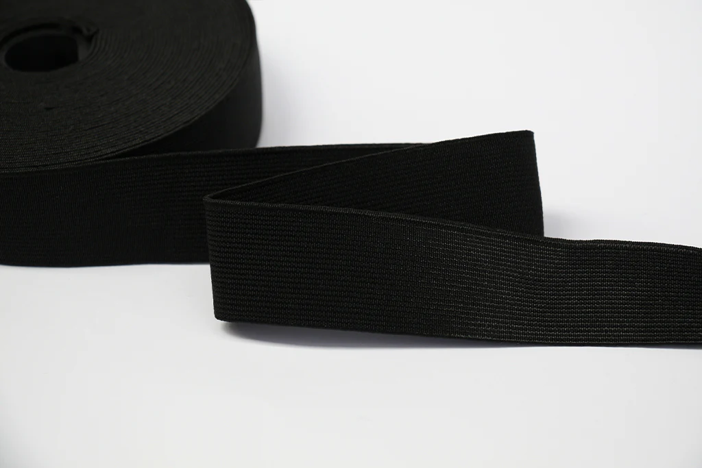 *Knitted Non-Roll Elastic (32mm) - Black