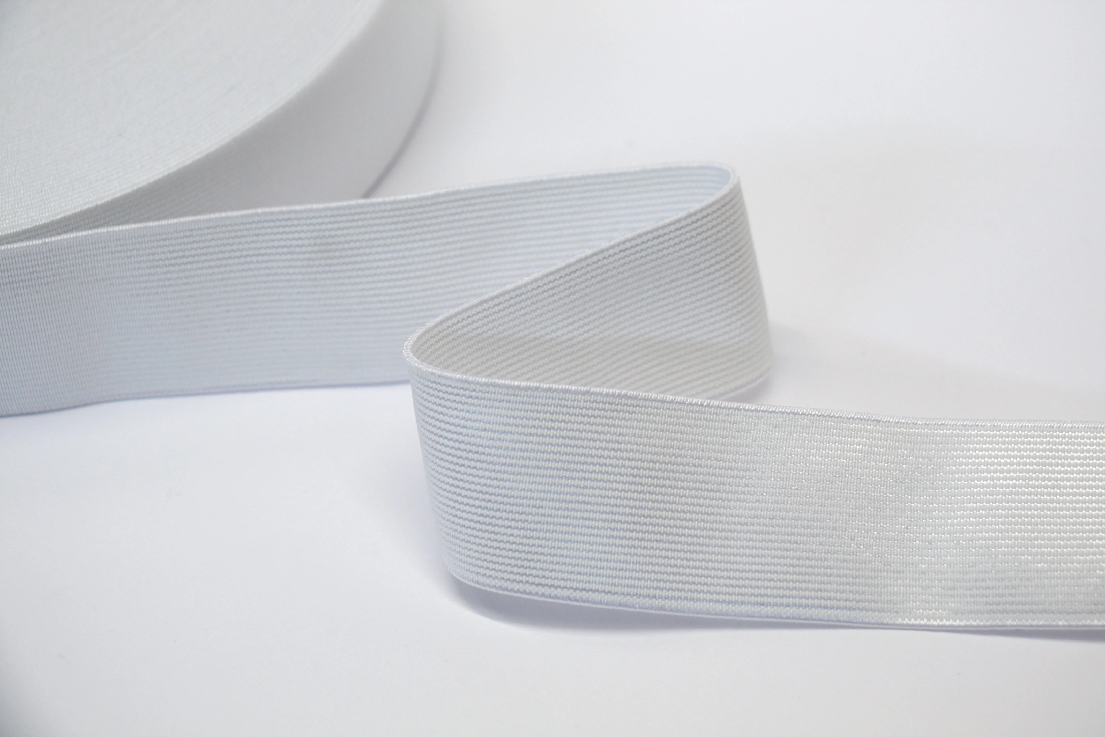 *Knitted Non-Roll Elastic (38mm) - White