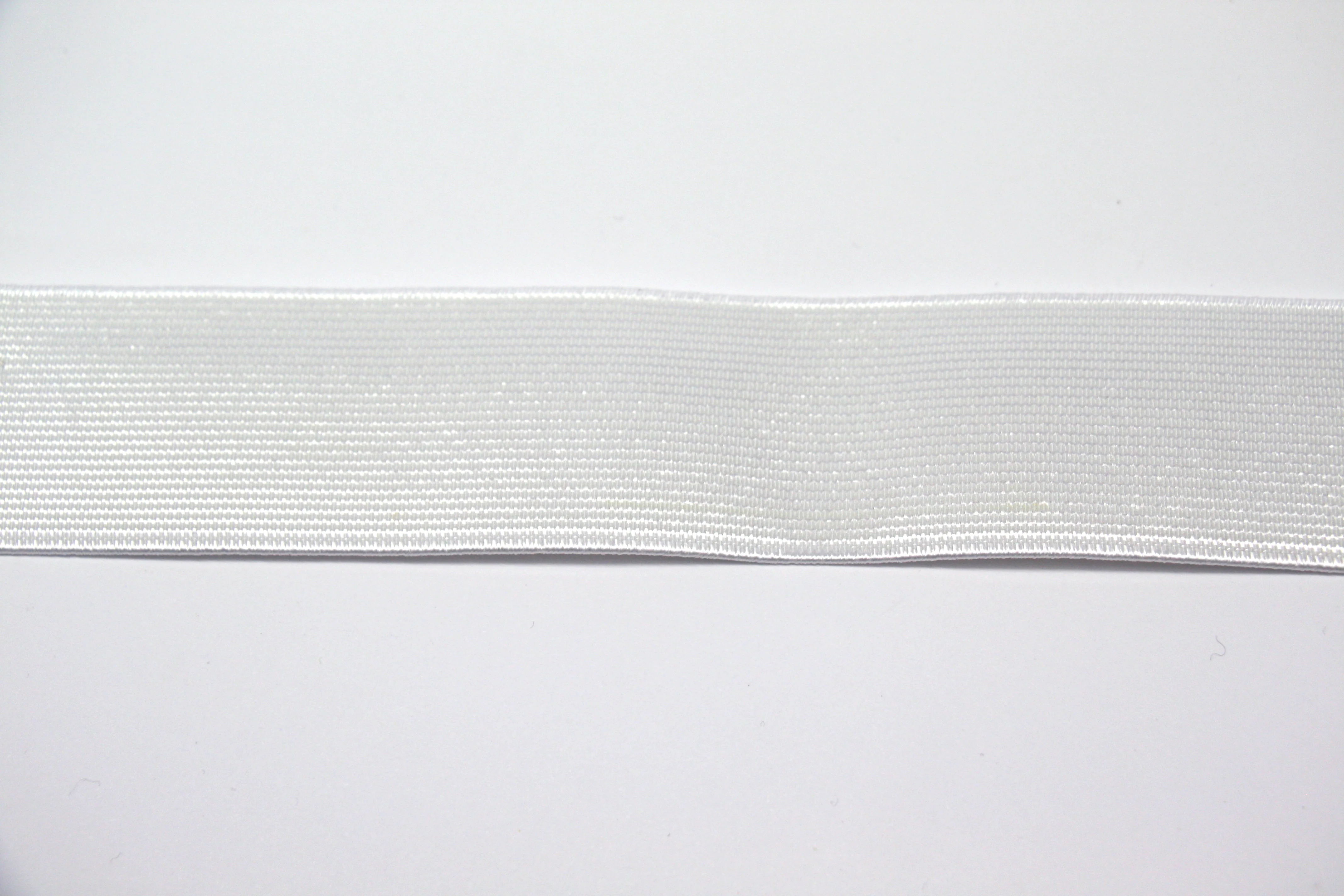 *Knitted Non-Roll Elastic (38mm) - White - Image 2
