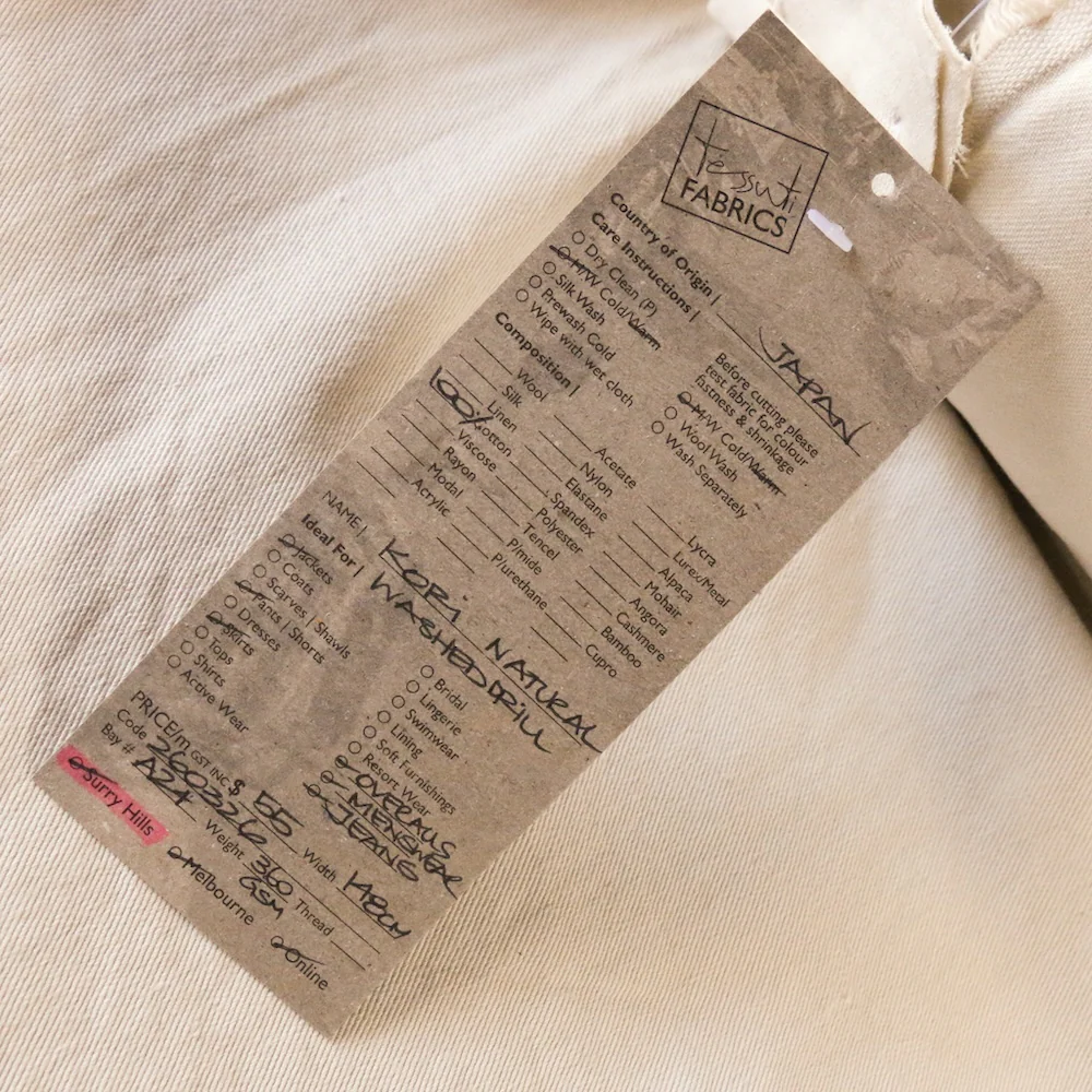Kori Natural - Washed Organic Cotton Drill - Image 3