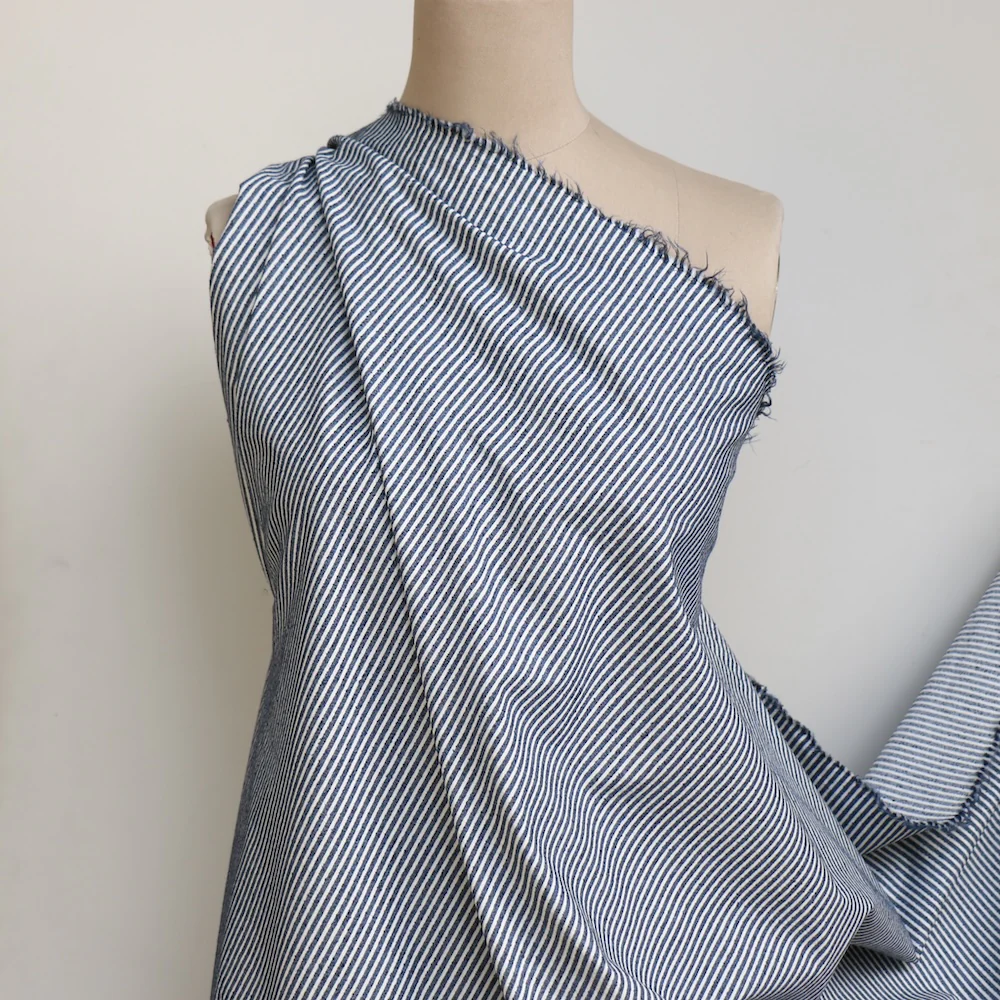Koroni Navy Textured Stripe - Image 6