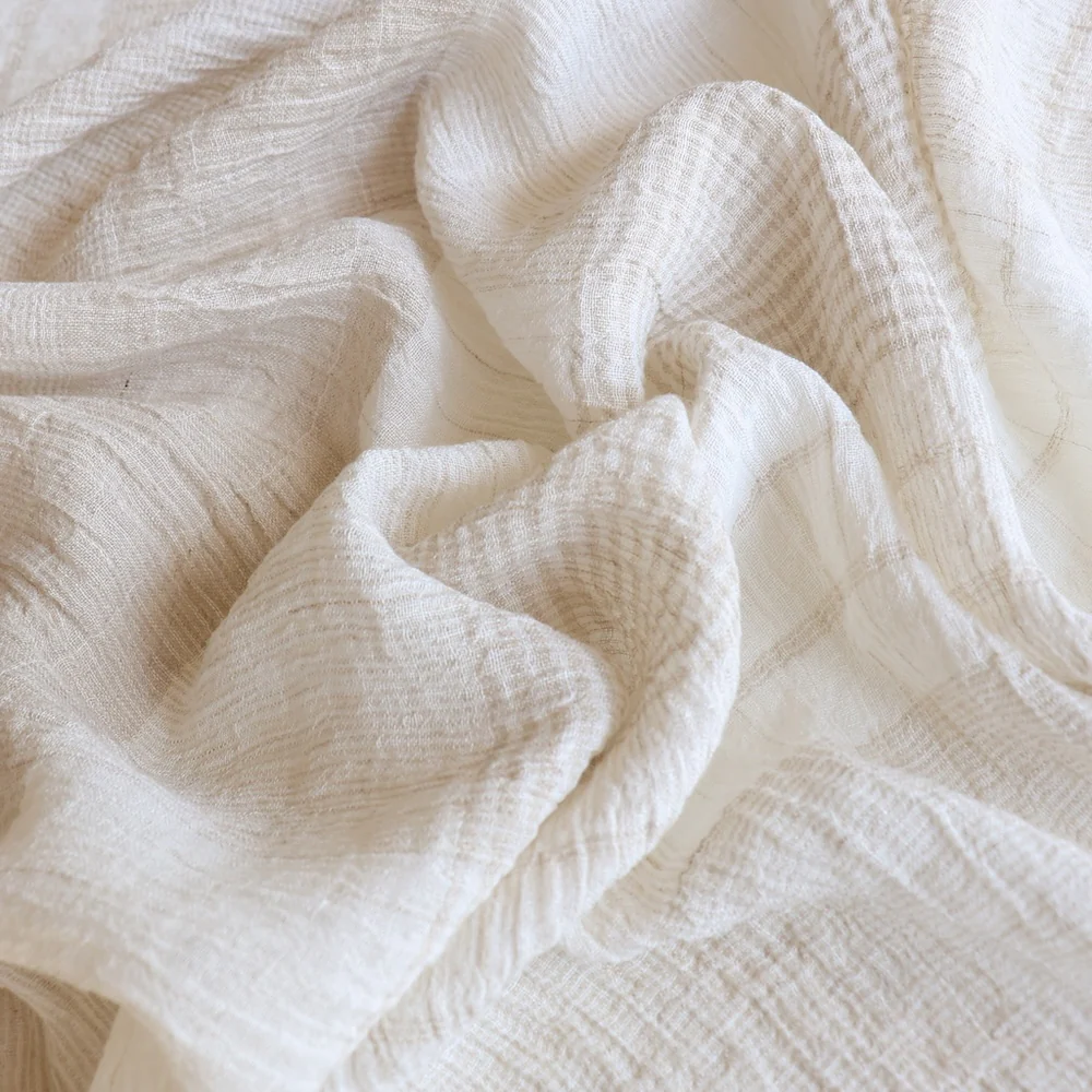 Kos Check String Crinkle Linen - Image 2