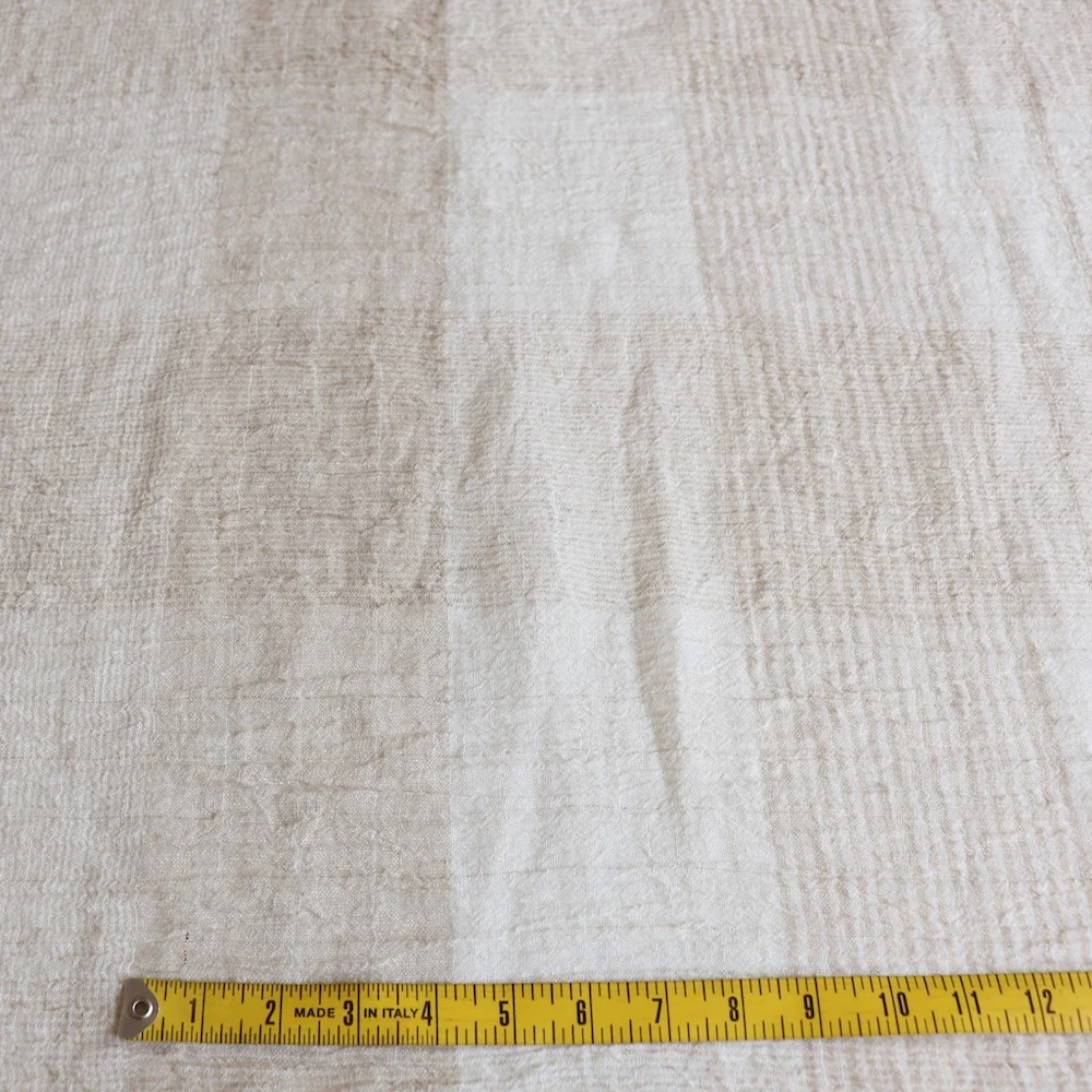 Kos Check String Crinkle Linen - Image 3