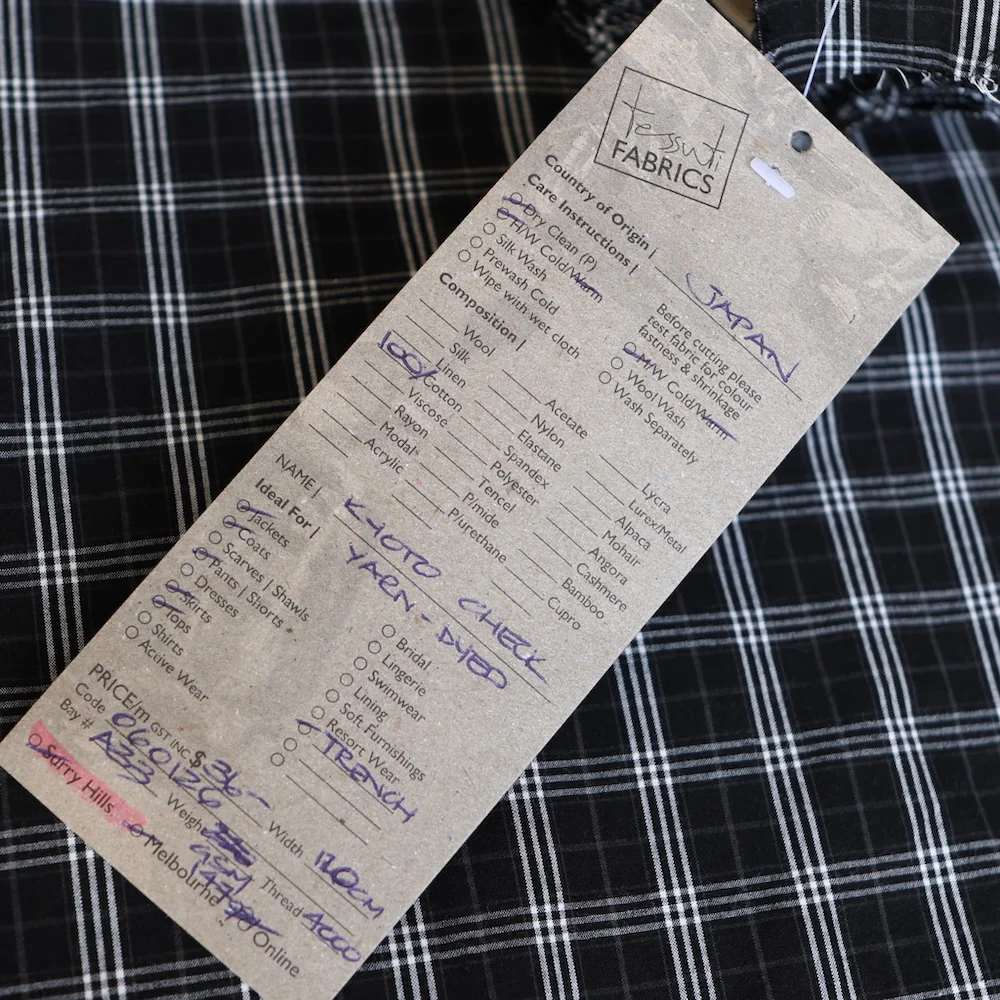 Kyoto Check Yarn-Dyed Cotton - Image 4