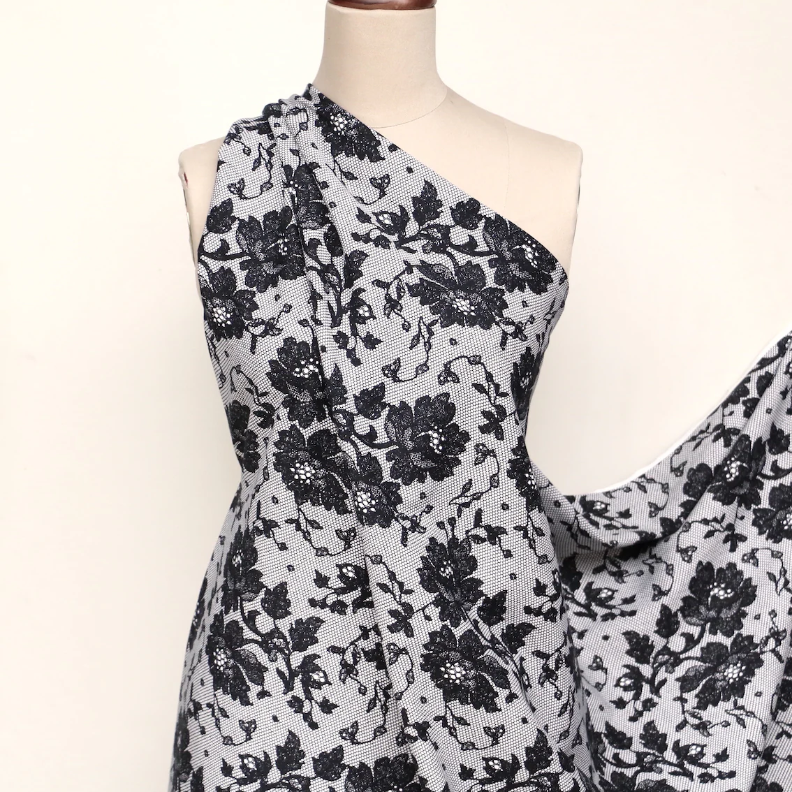 Lacey Black Stretch Cotton - Image 5