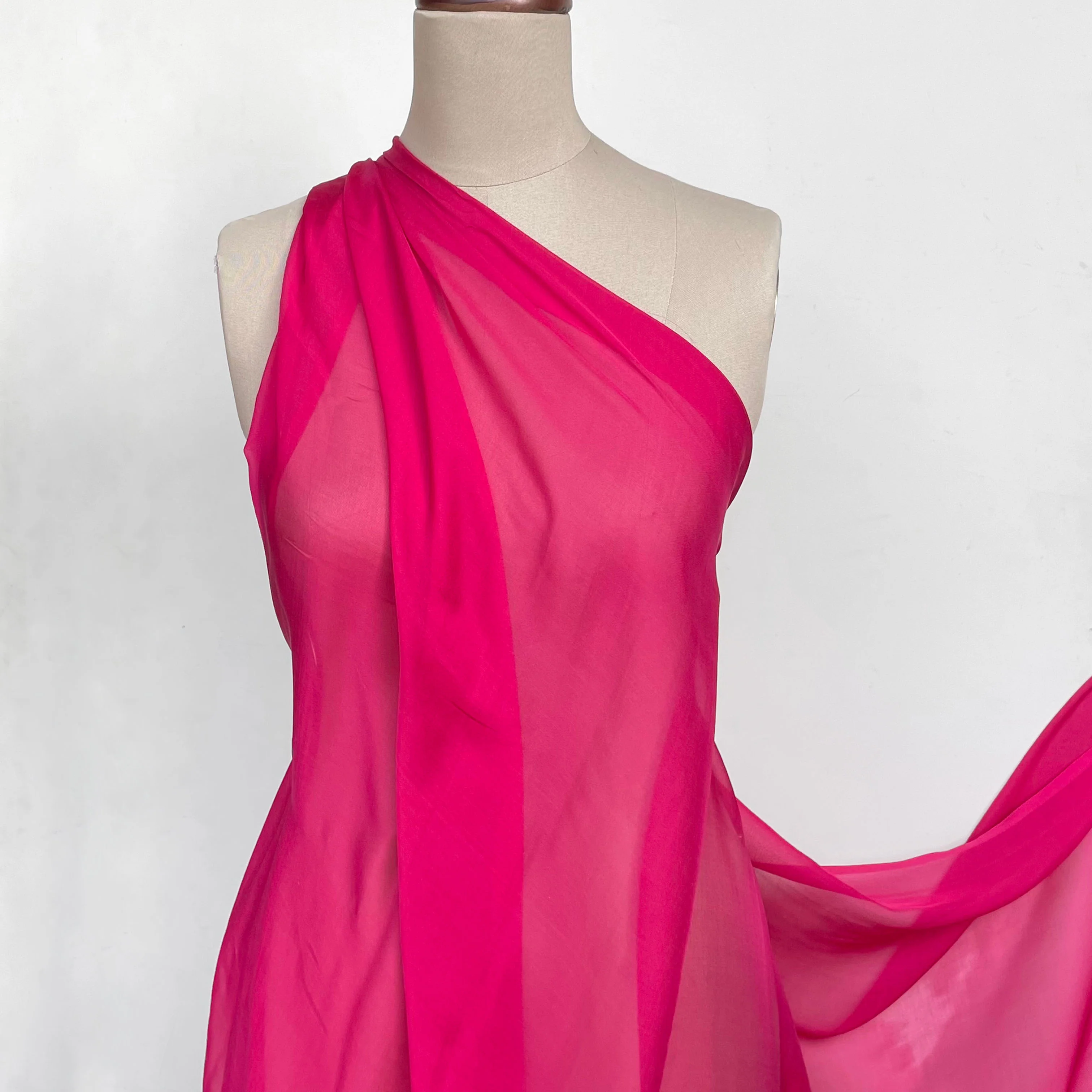 Lady Magenta Silk Chiffon - Image 4