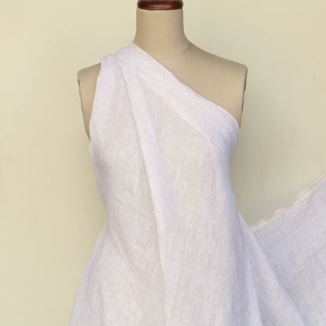 Lagos Flax Stripe Linen Gauze - Image 4