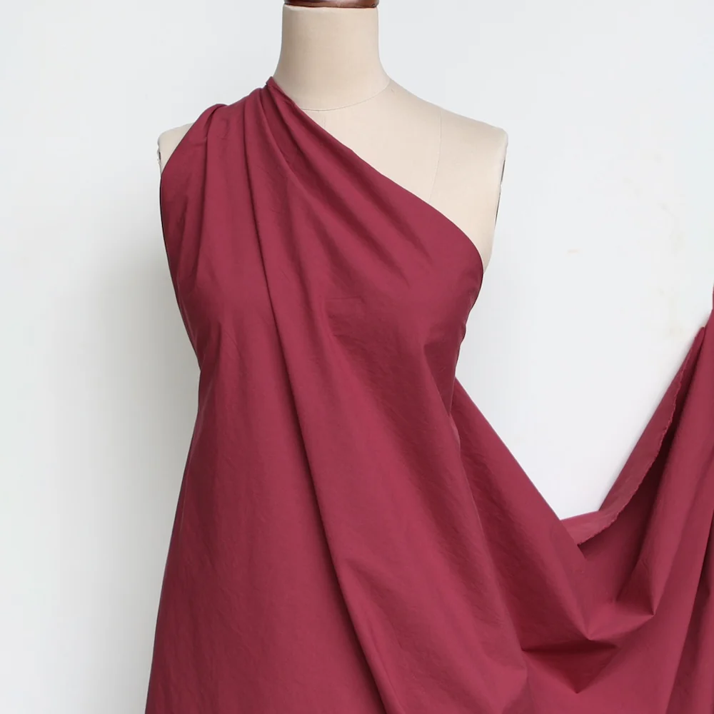 Lamatina Berry Red Cotton Poplin - Image 4
