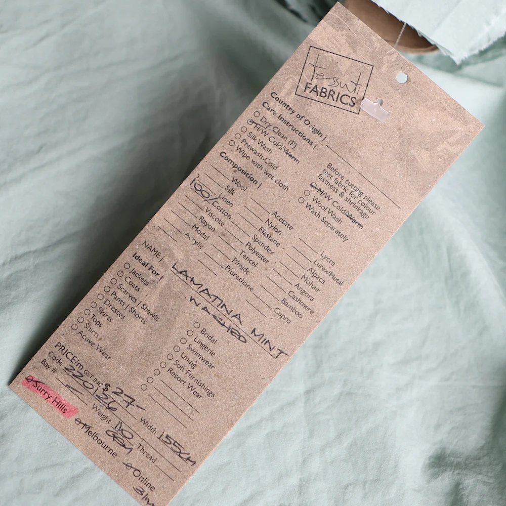Lamatina Mint Cotton Poplin - Image 3