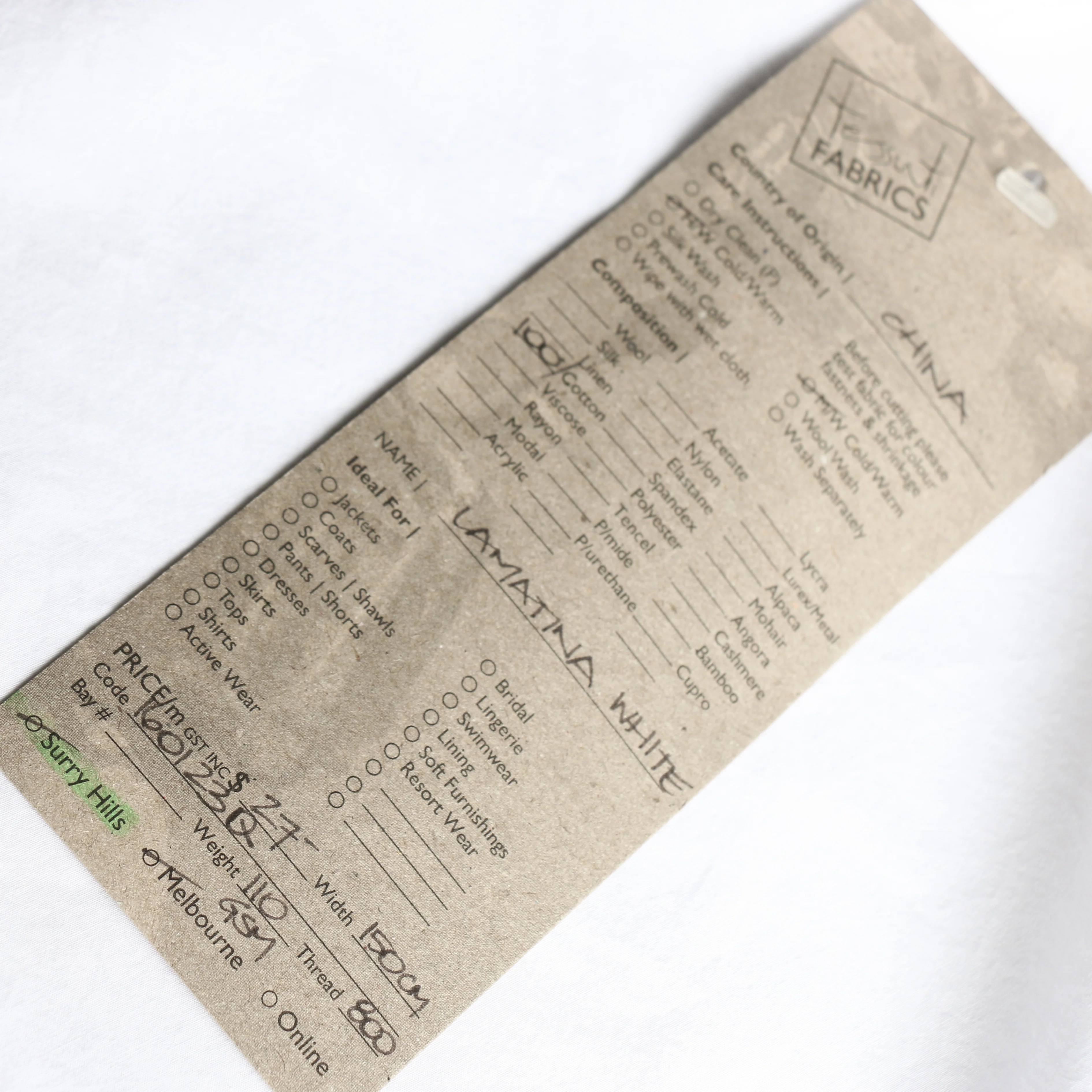 Lamatina White Cotton Poplin - Image 3