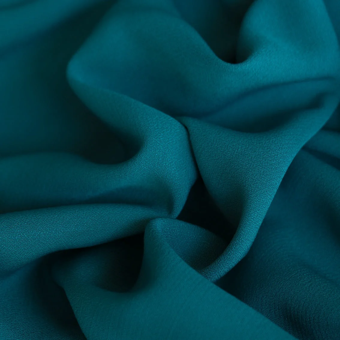 Lara Turquoise Satin Backed Wool/Acetate - Image 2